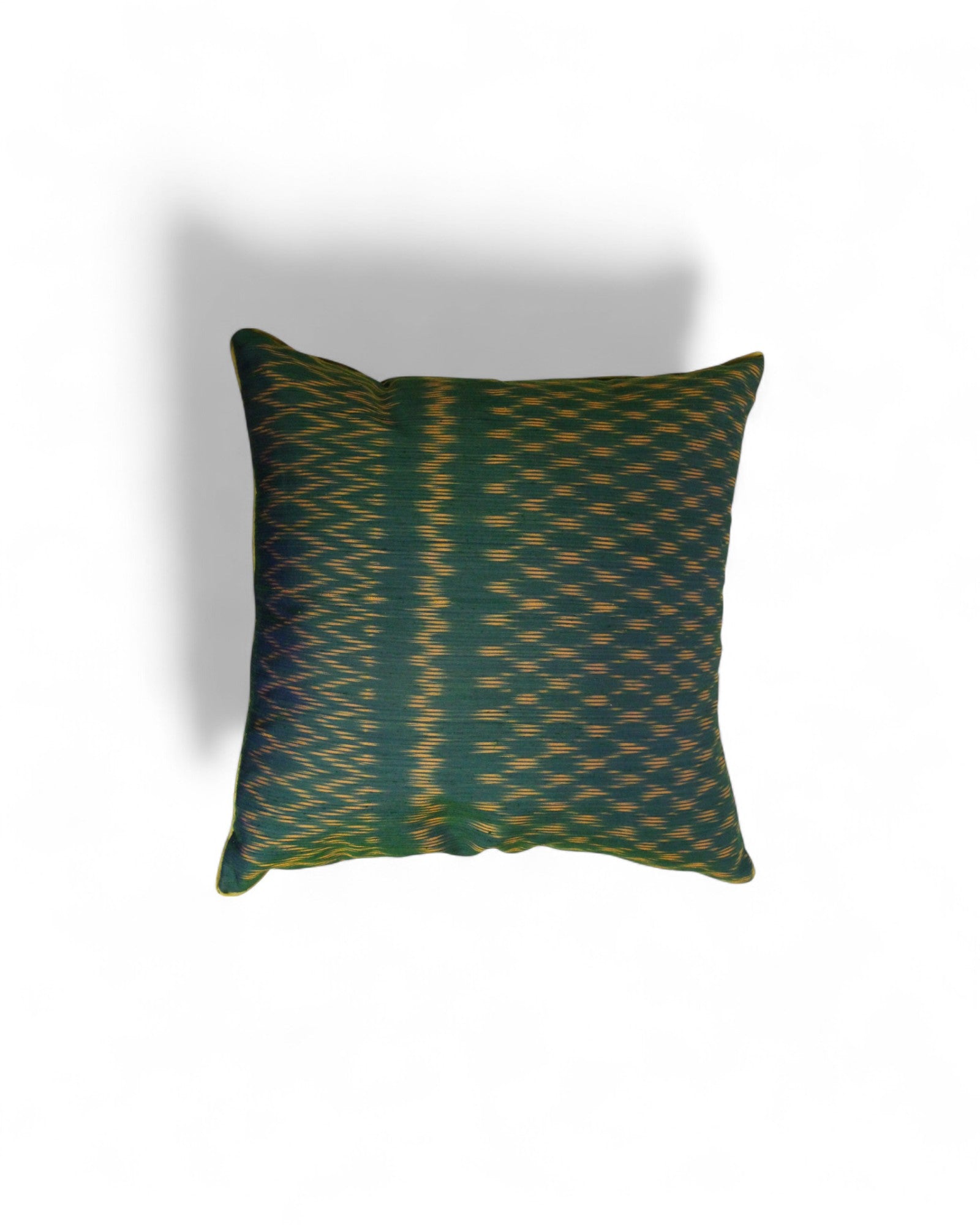 Square Silk Cushion Feat. Silk Piping - Jewel Beatle Green