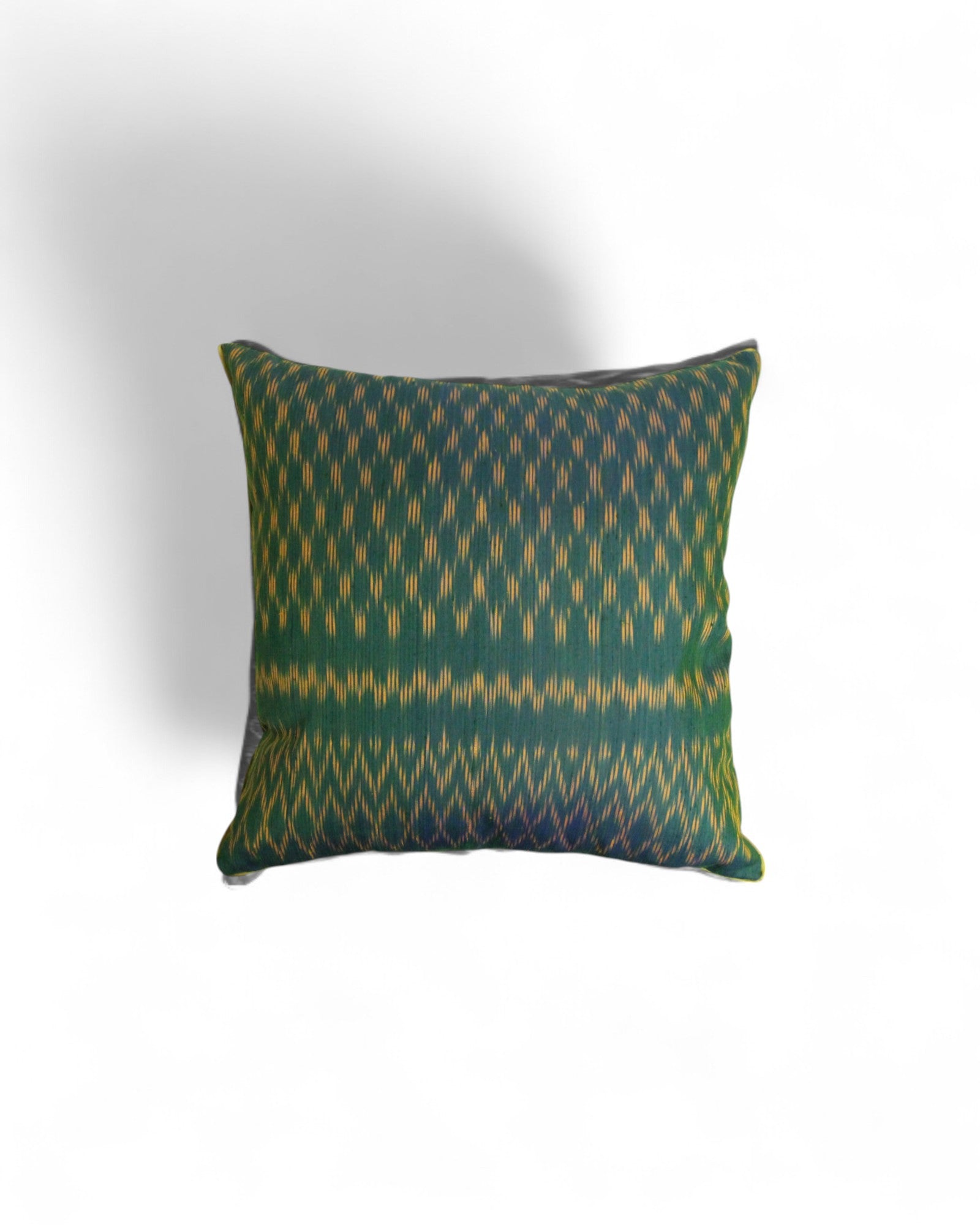 Square Silk Cushion Feat. Silk Piping - Jewel Beatle Green