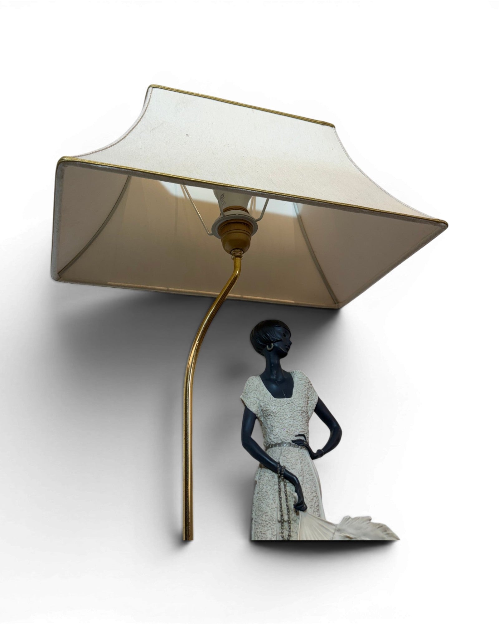 Giuseppe Armani 1980s Lady in Resin Burlwood Table Lamp - Surround Living - 16