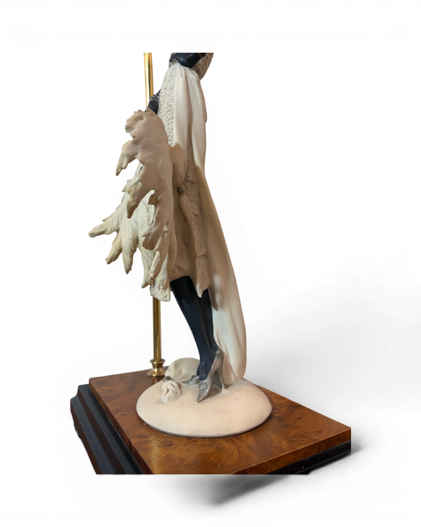Giuseppe Armani 1980s Lady in Resin Burlwood Table Lamp - Surround Living - 5
