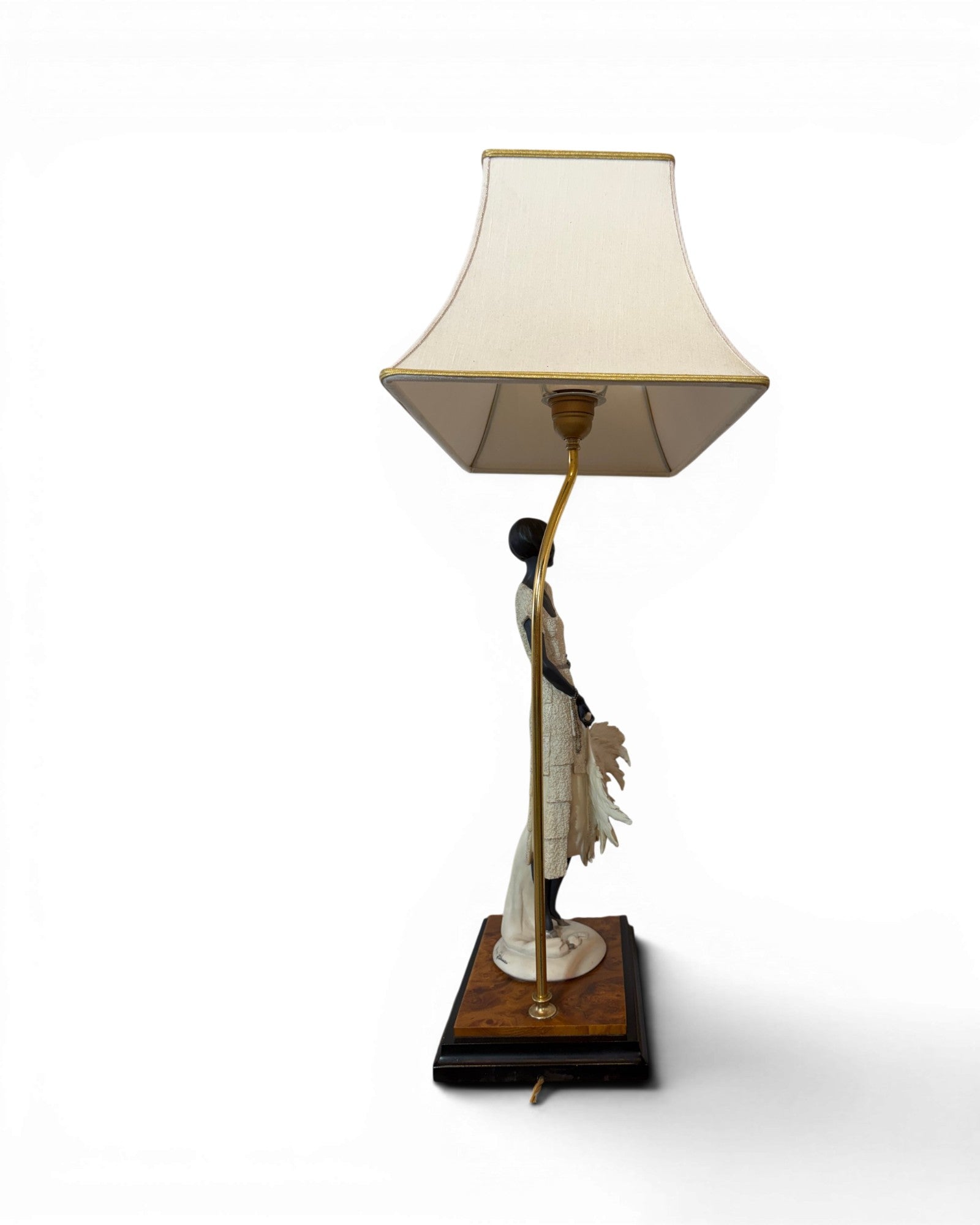 Giuseppe Armani 1980s Lady in Resin Burlwood Table Lamp - Surround Living - 12