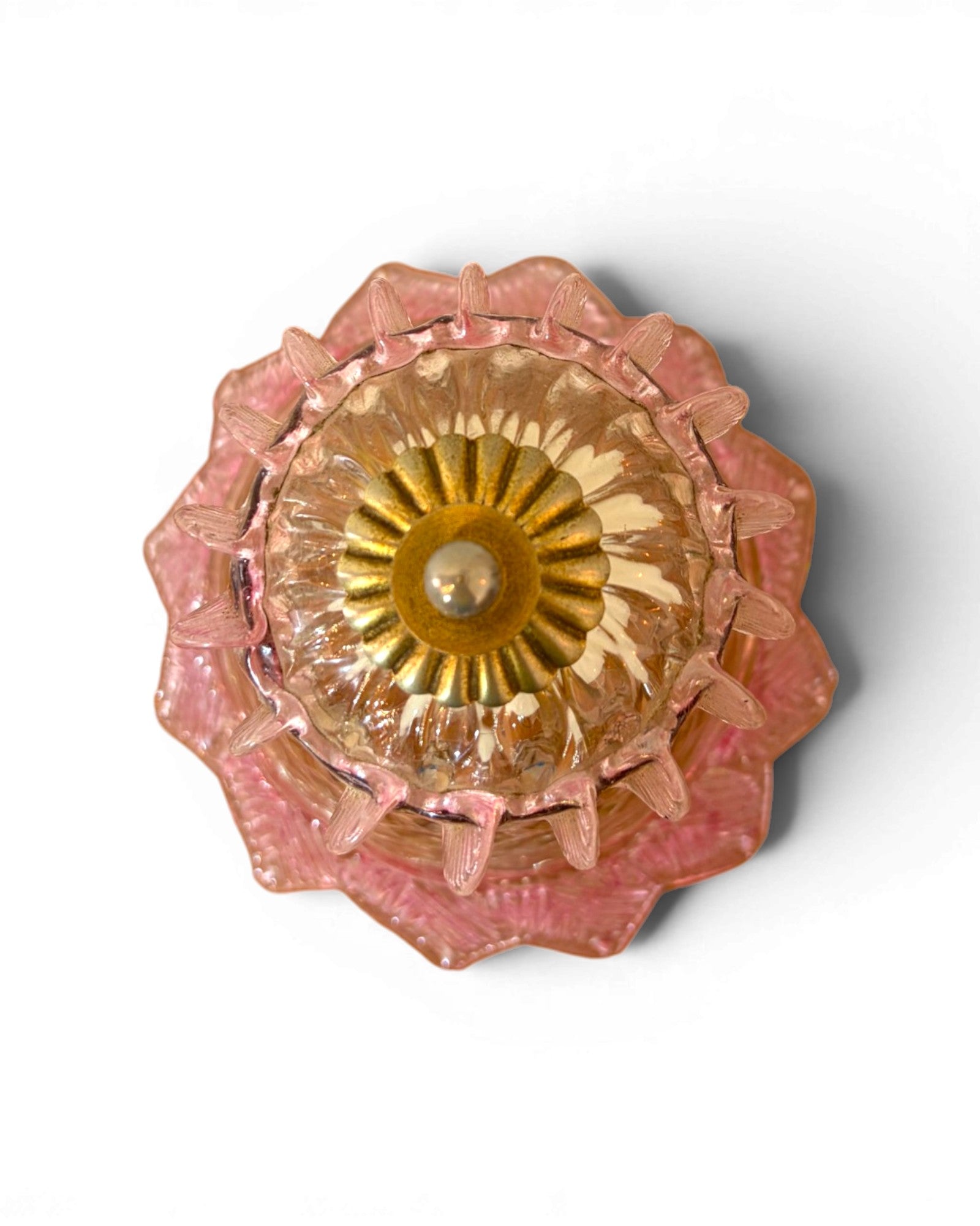Pink Tinted 1980's Murano Glass Mini Table Lamp - Surround Living - 5