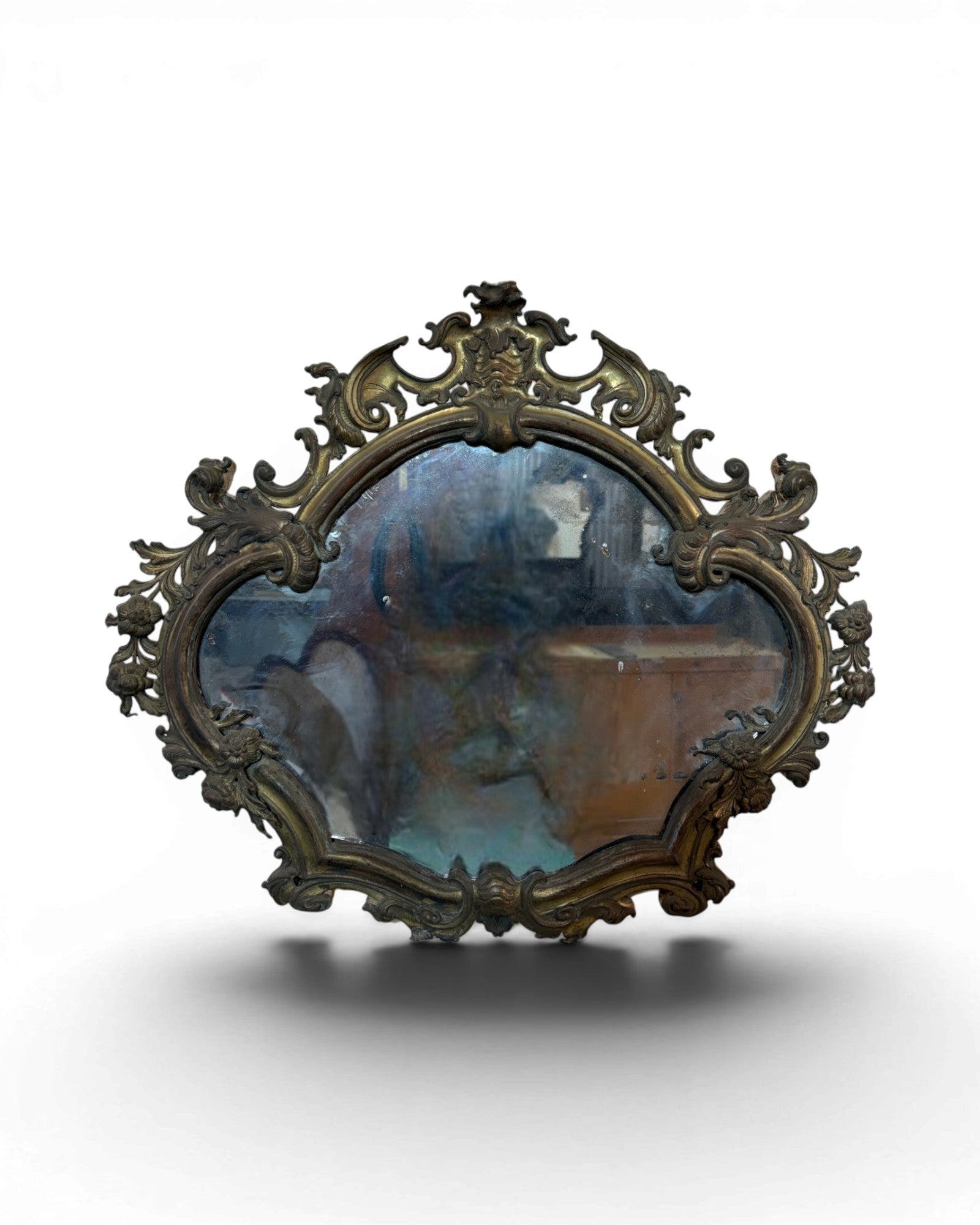Genova Louis XV Period Shaped Mirror +250 Years Old