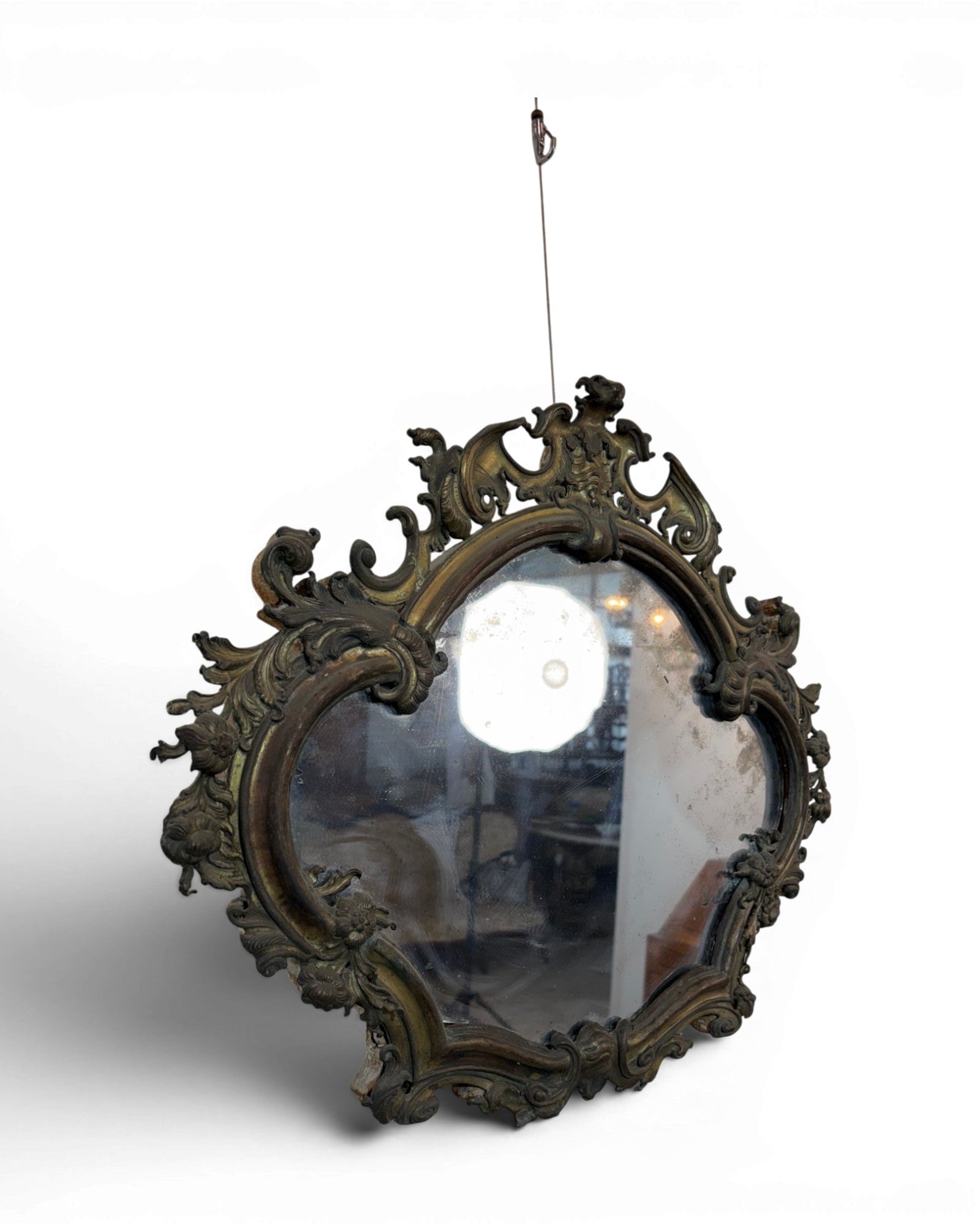 Genova Louis XV Period Shaped Mirror +250 Years Old