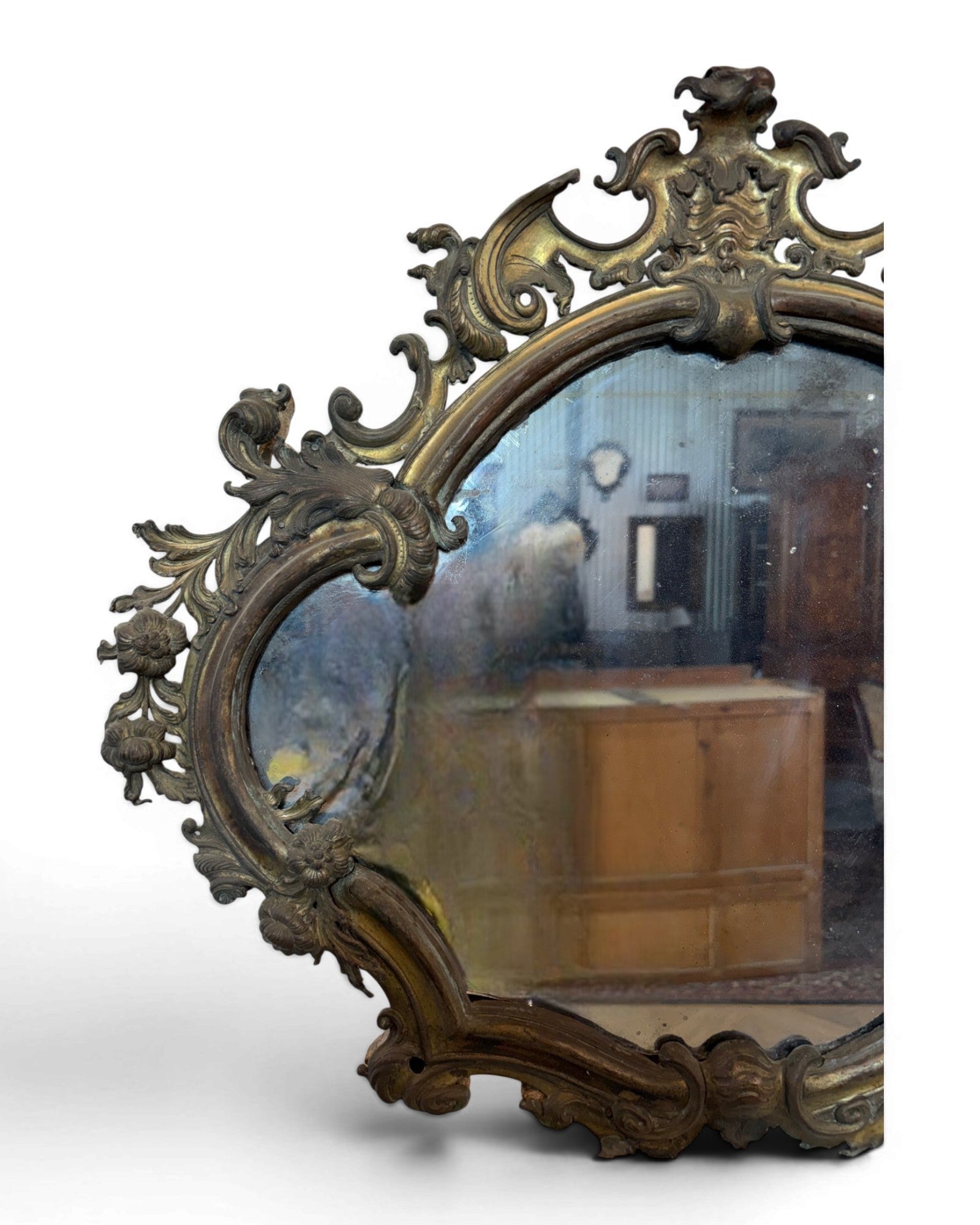 Genova Louis XV Period Shaped Mirror +250 Years Old