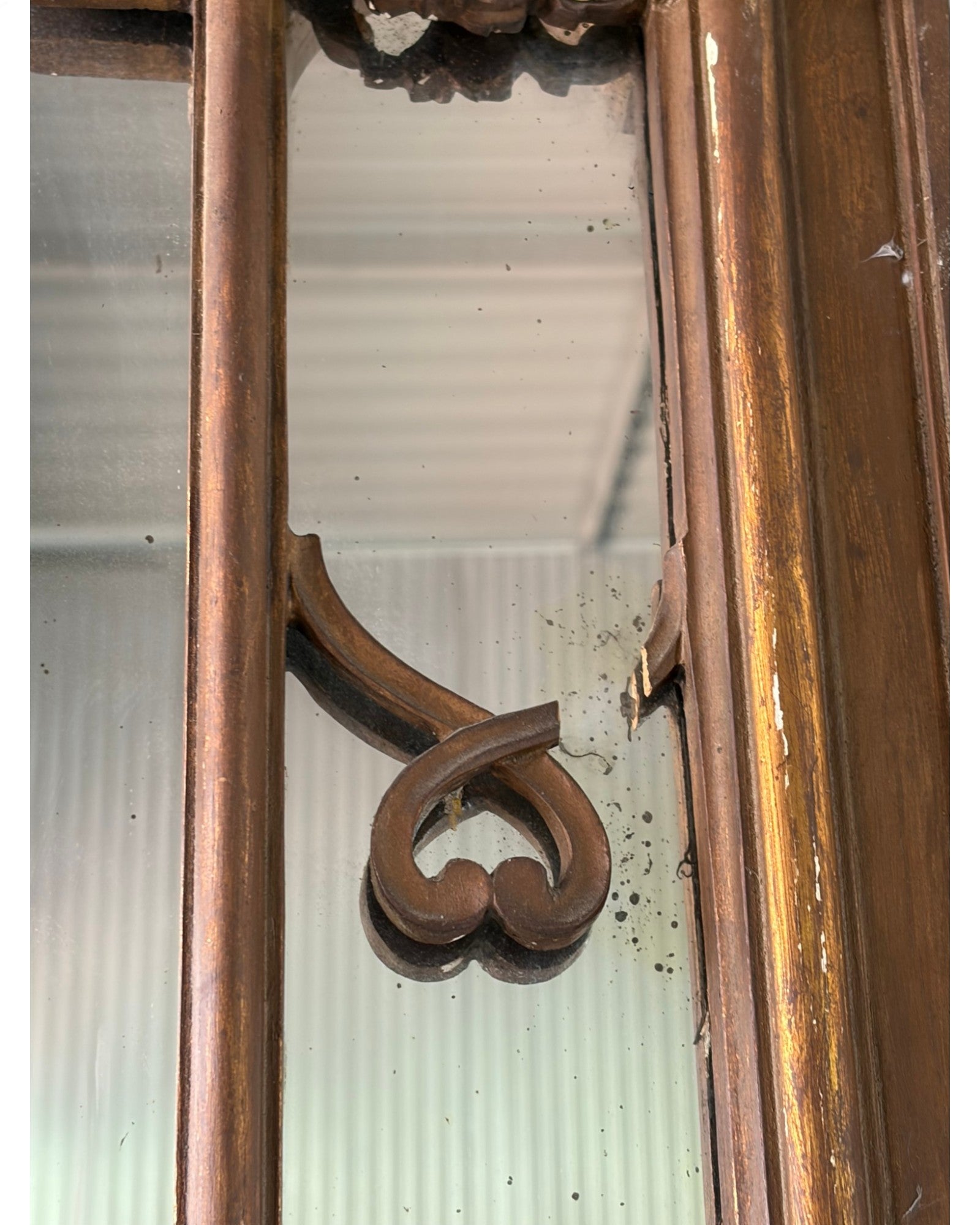 Louis XV Bronze Finish Large Trumeau Mirror
