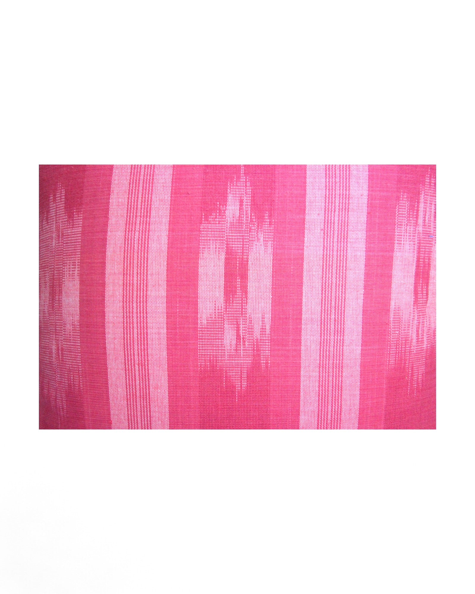 Warp Handwoven Mudmee Cotton Fabric Square Cushion - Pink