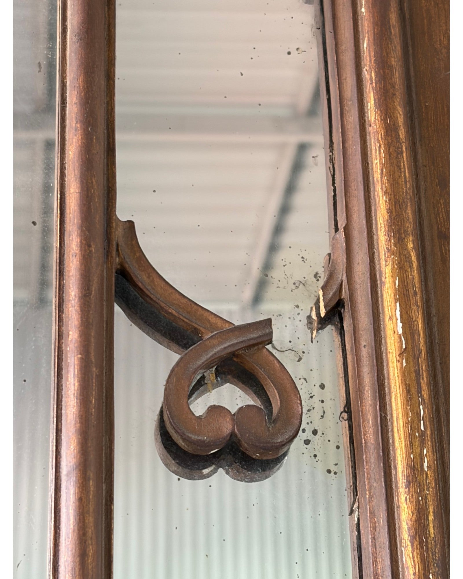 Louis XV Bronze Finish Large Trumeau Mirror