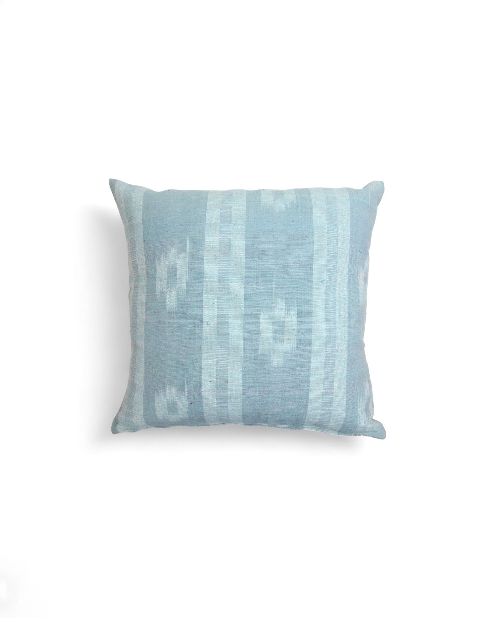 Warp Handwoven Mudmee Cotton Fabric Square Cushion - Shades of Blue