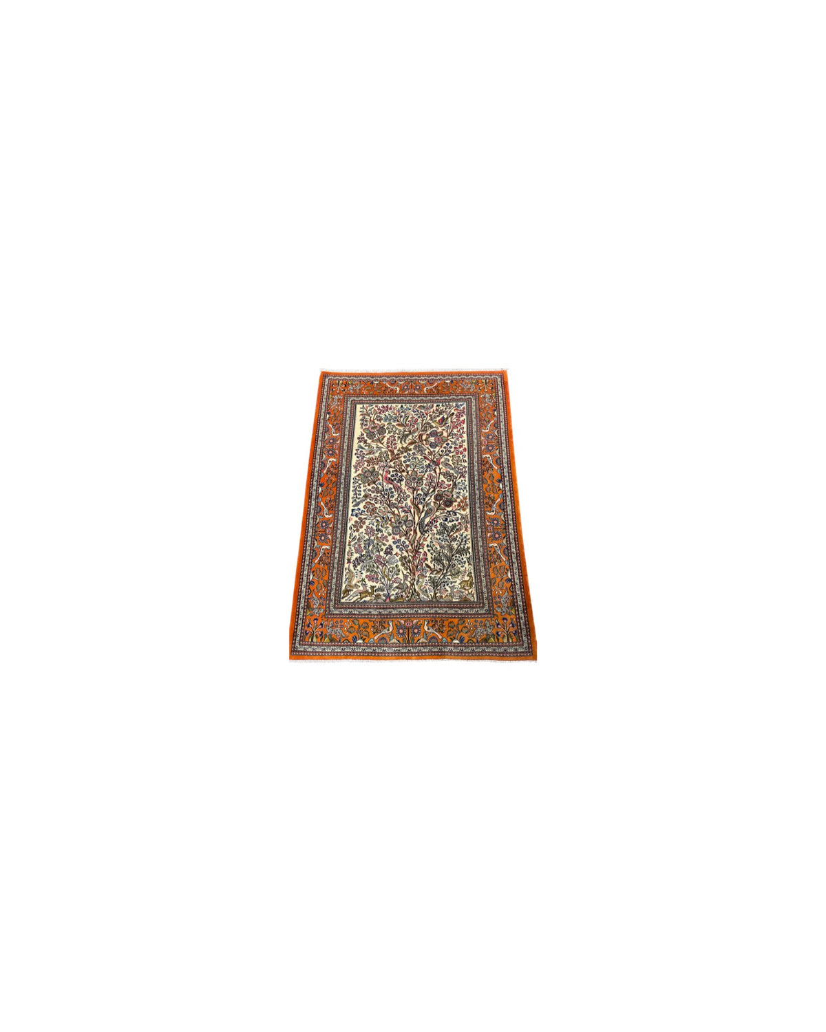 Vintage Persian Qum Carpet – Tree of Life Design | 200 x 140cm - Surround Living - 1
