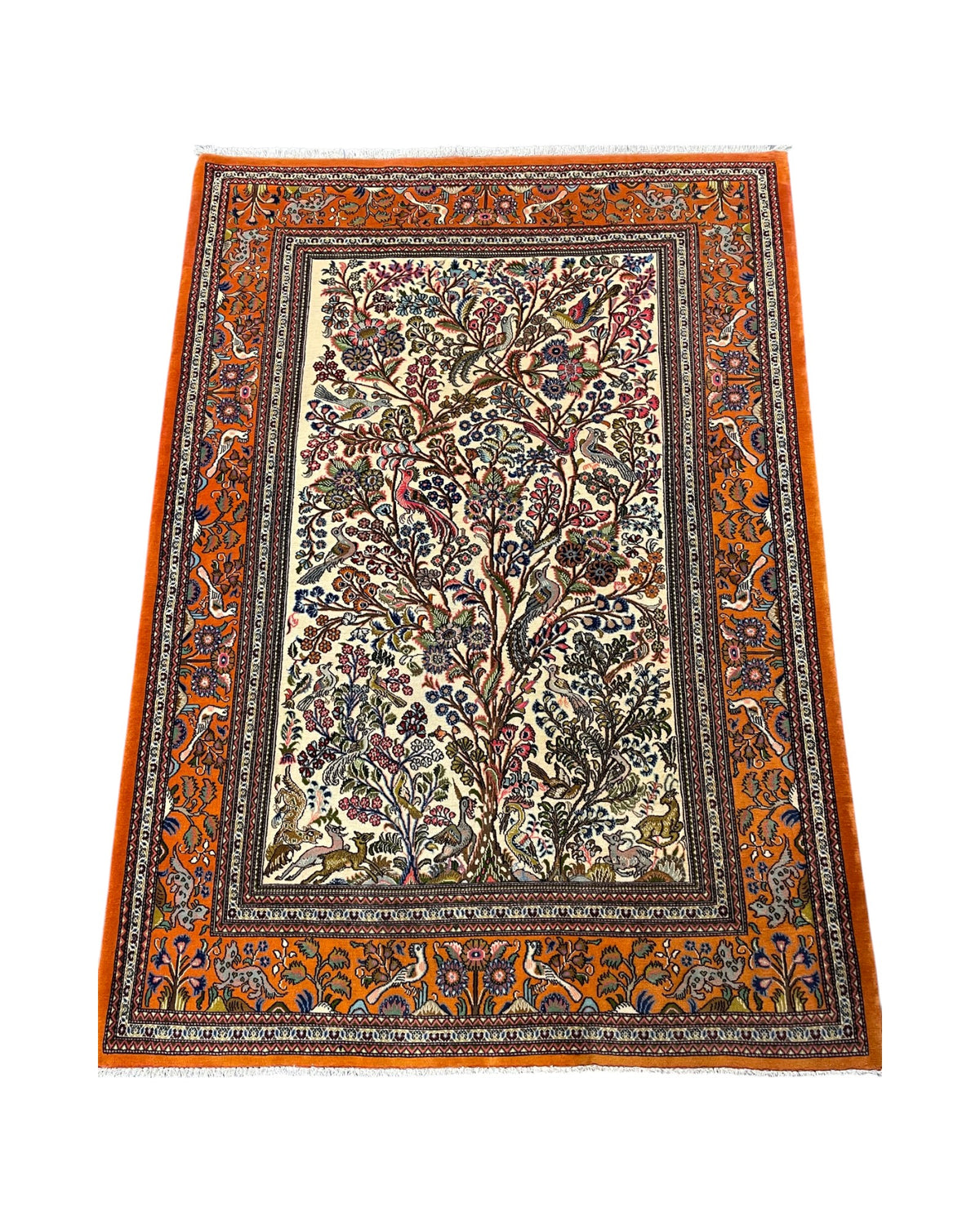 Vintage Persian Qum Carpet – Tree of Life Design | 200 x 140cm - Surround Living - 2