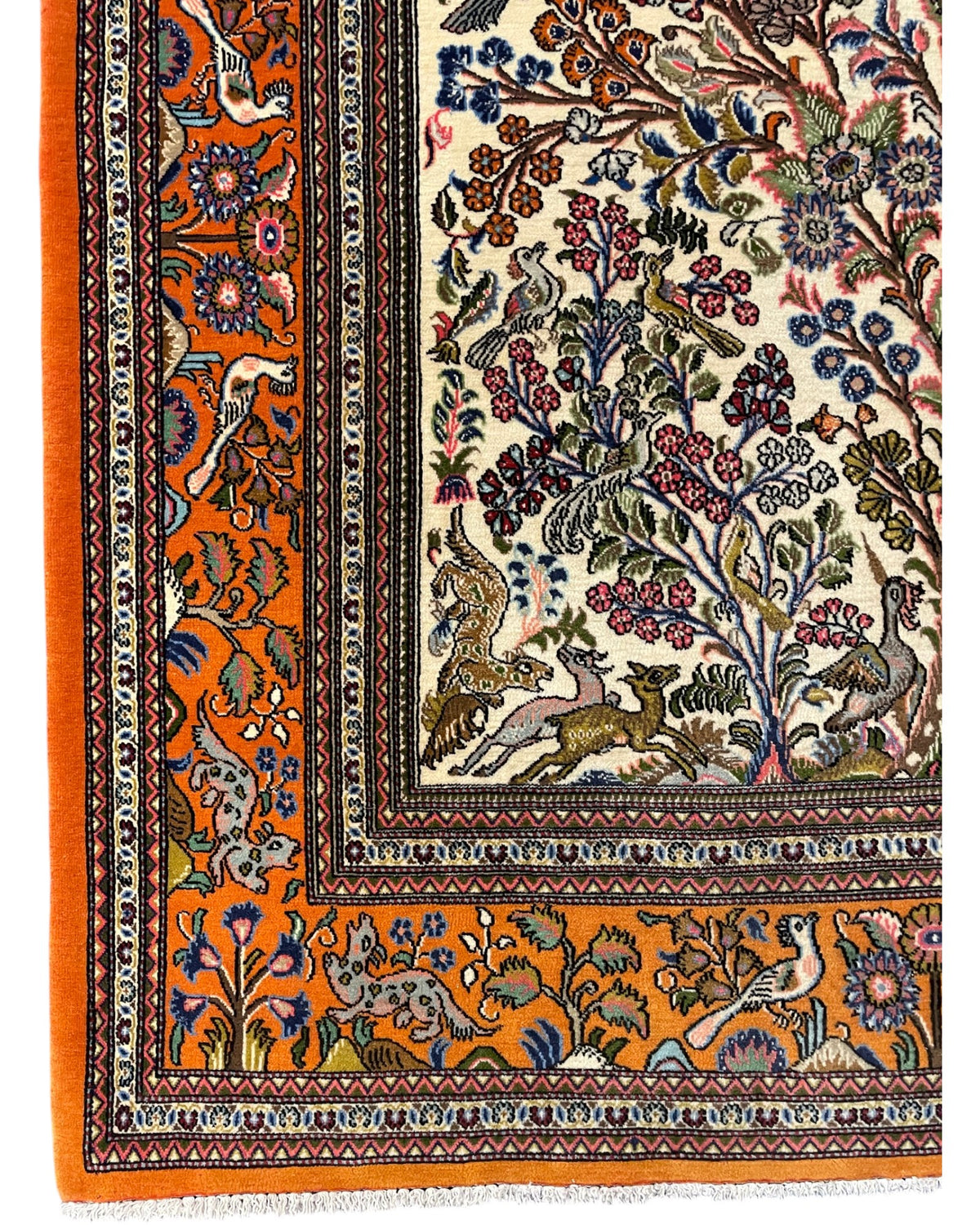 Vintage Persian Qum Carpet – Tree of Life Design | 200 x 140cm - Surround Living - 4