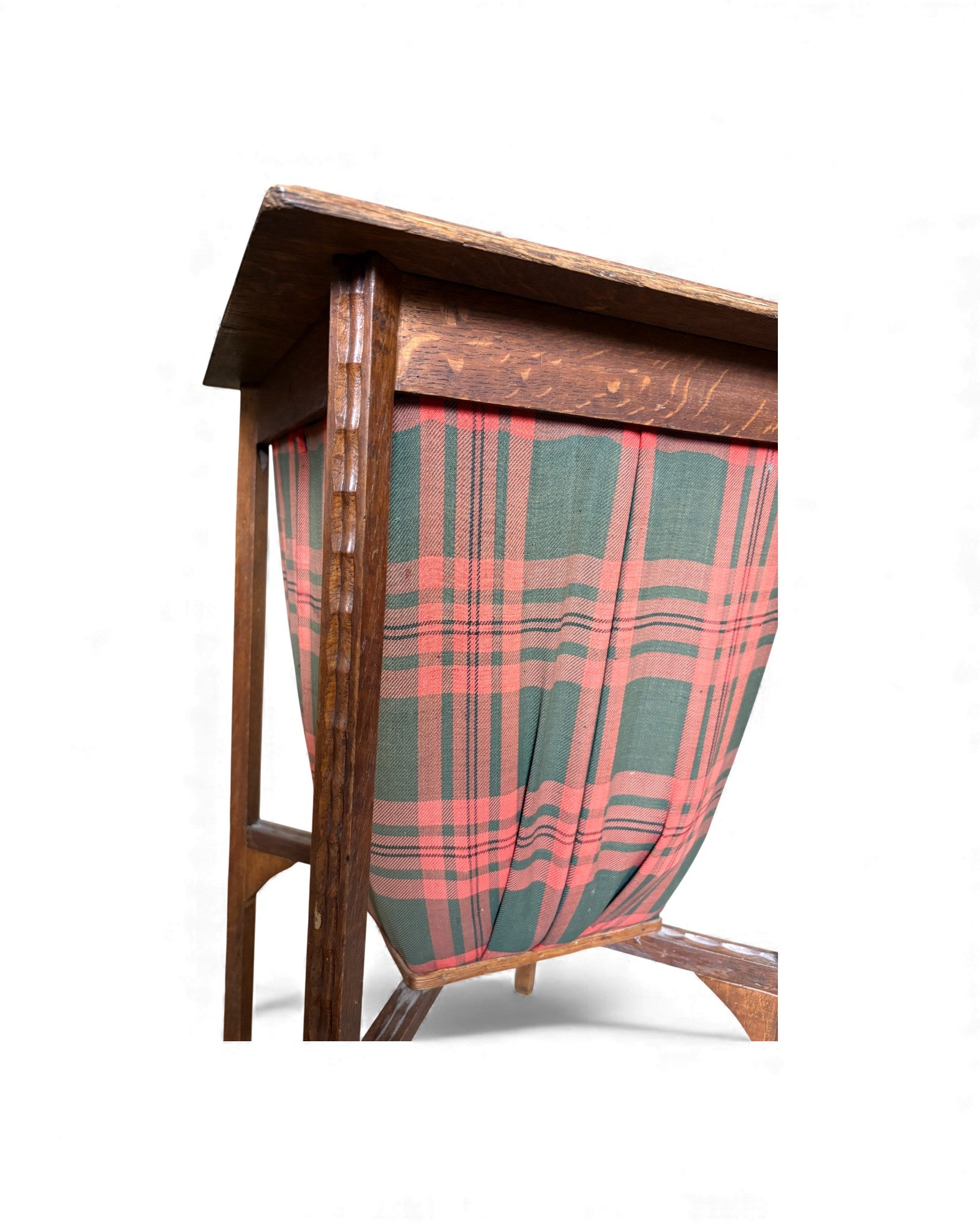 Scottish Side Table, Folding wooden sewing storage stand - Surround Living - 7