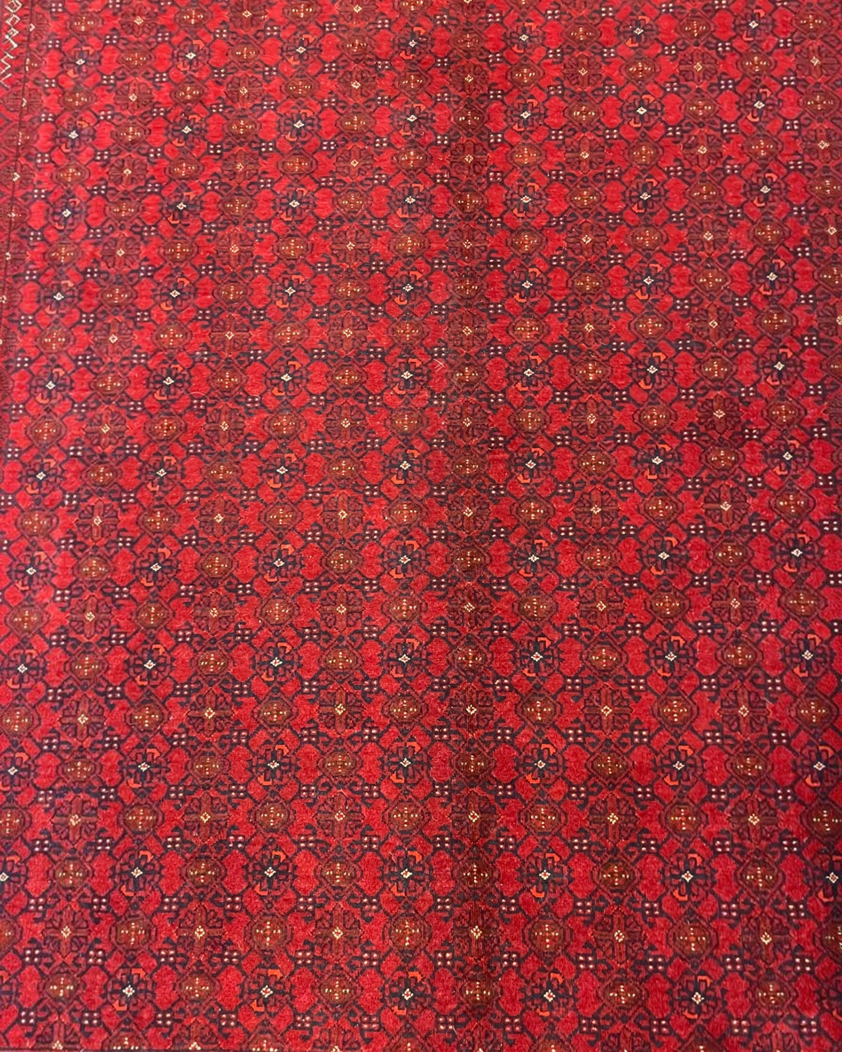 Tribal Afghan Rug – Deep Red All-Over Pattern | 300 x 200 cm