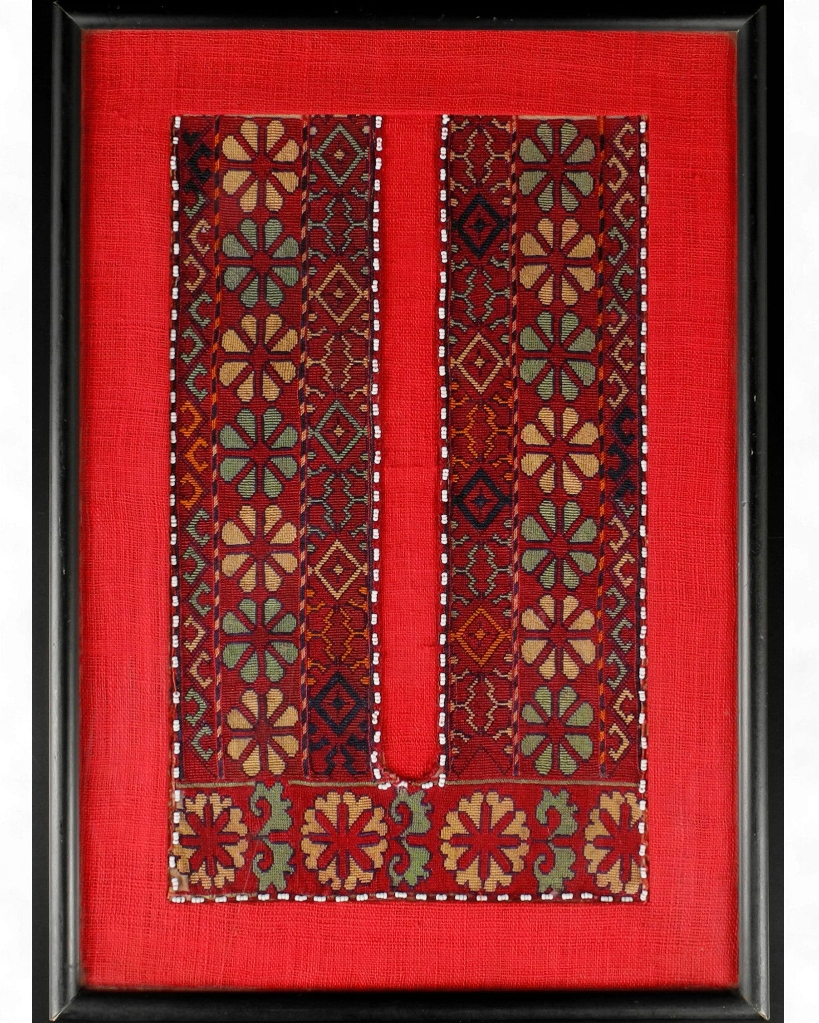 Framed Turkmen Shirt Front Textile
