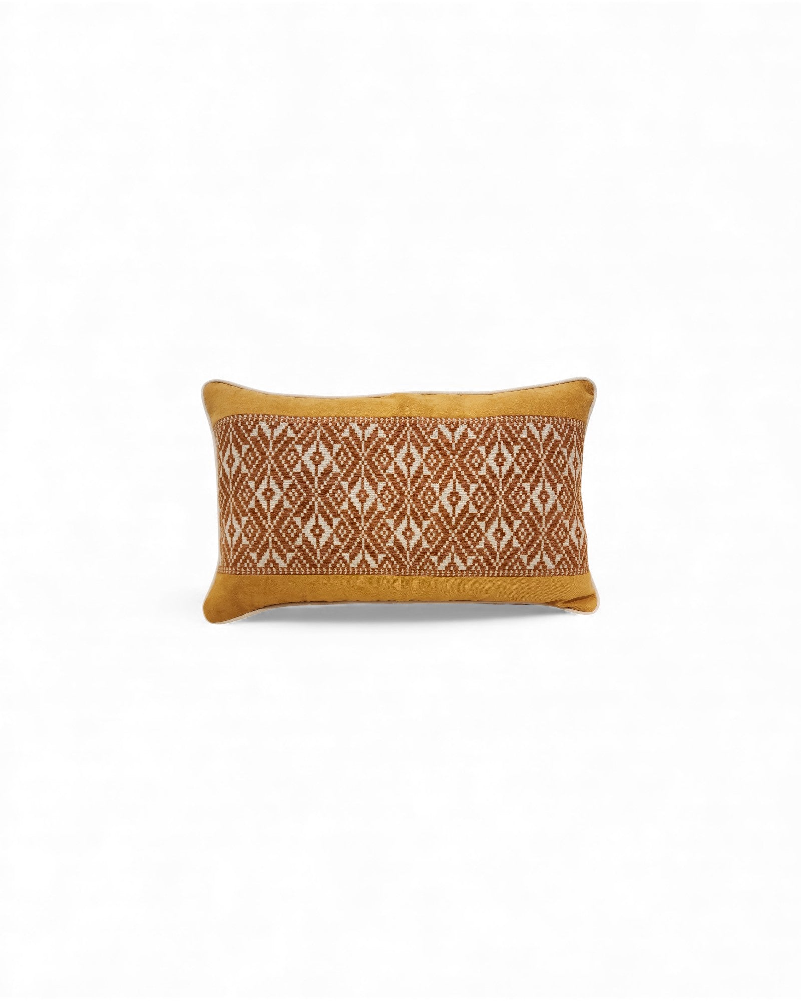 Handwoven Khit Lumbar Cushion - Yellow & Orange