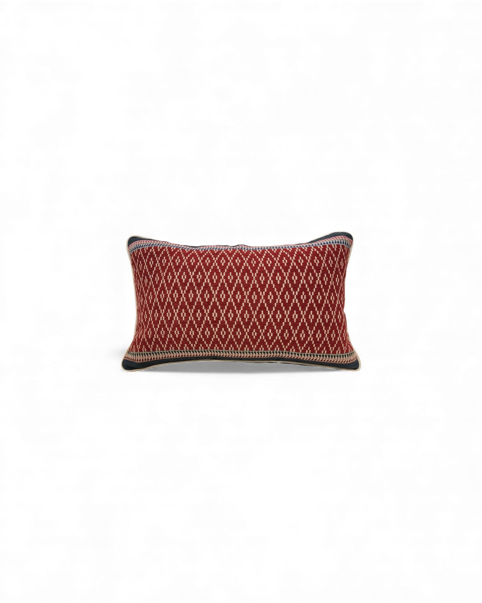 Handwoven Khit Lumbar Cushion - Red