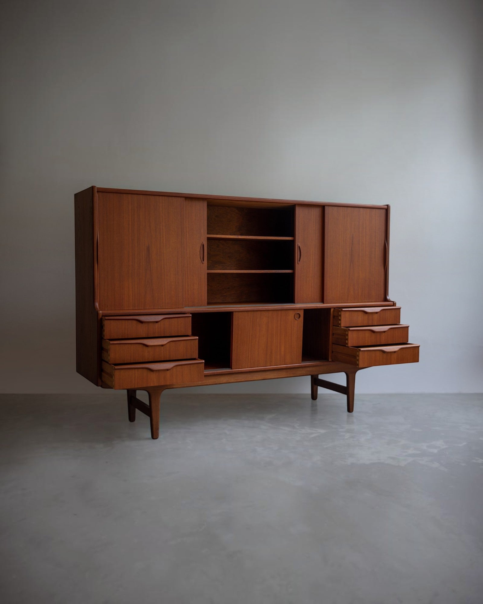 Danish High Sideboard in Teak