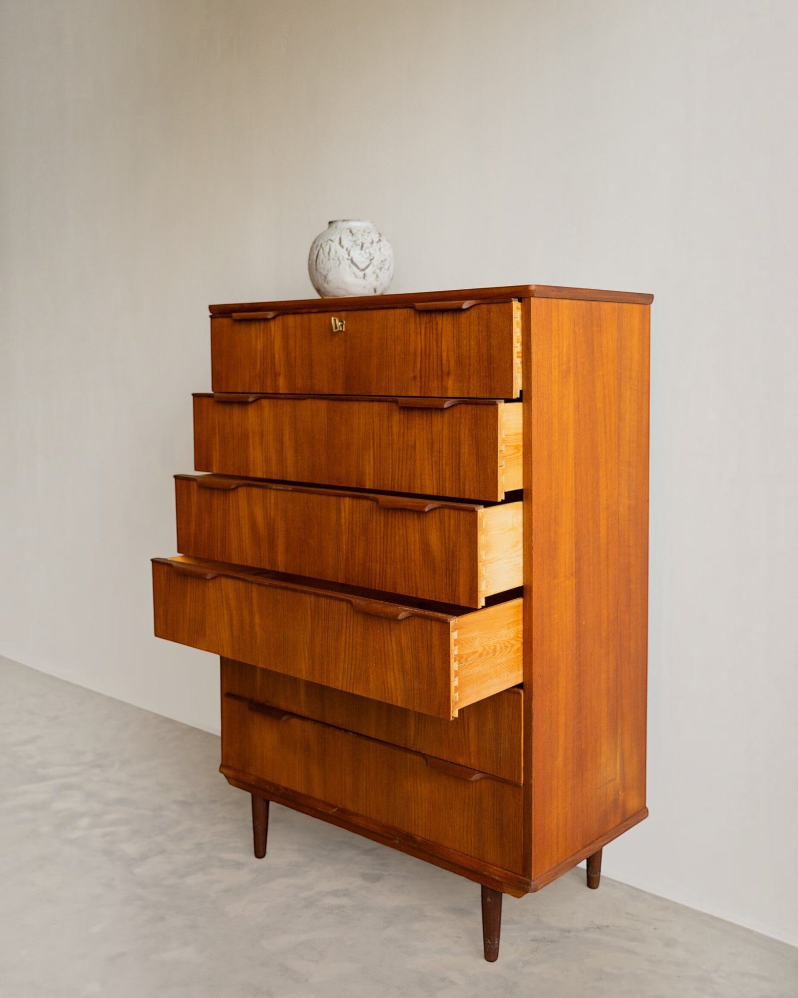 Teak Tallboy Chest of Drawer