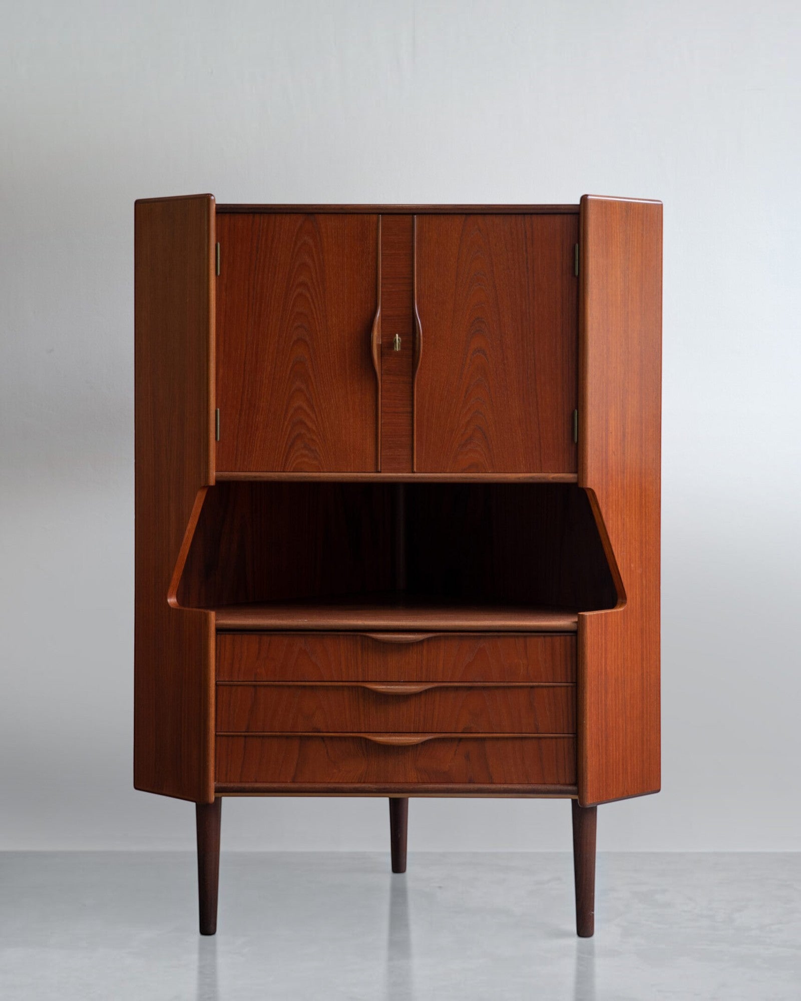 Danish Corner Bar Cabinet by Brdr. Falsig Møbelfabrik