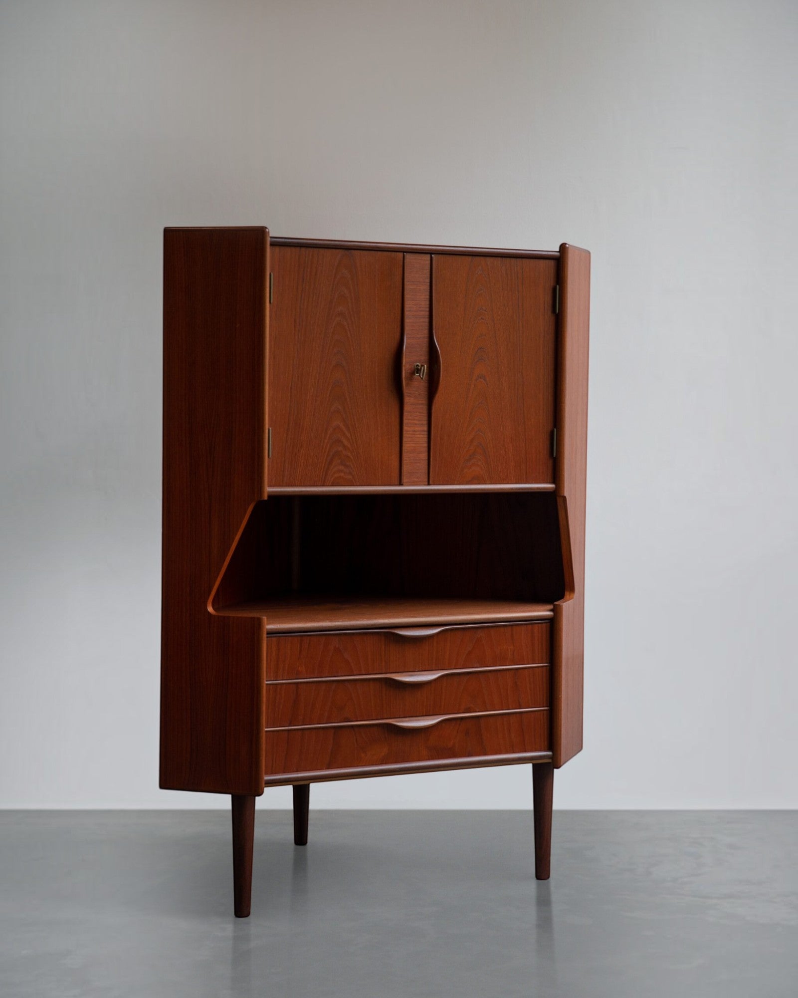 Danish Corner Bar Cabinet by Brdr. Falsig Møbelfabrik