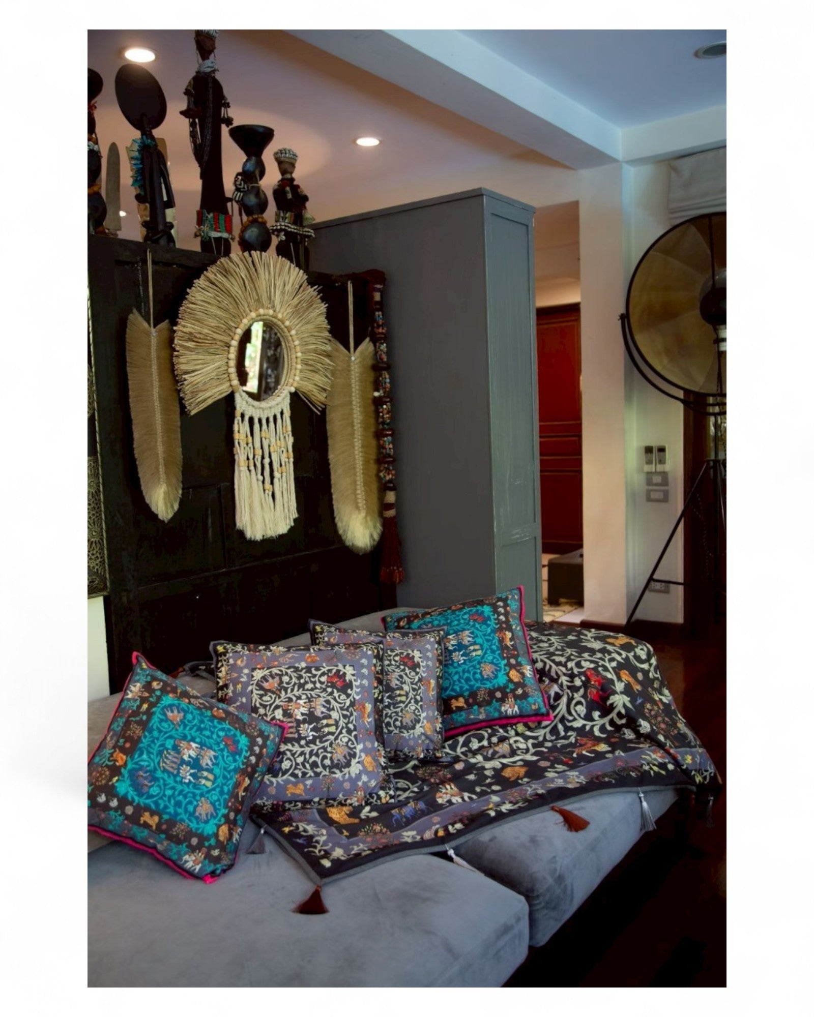 Silk Pillowcases – Square with Thai Fairy Tales Print (Set of 2)