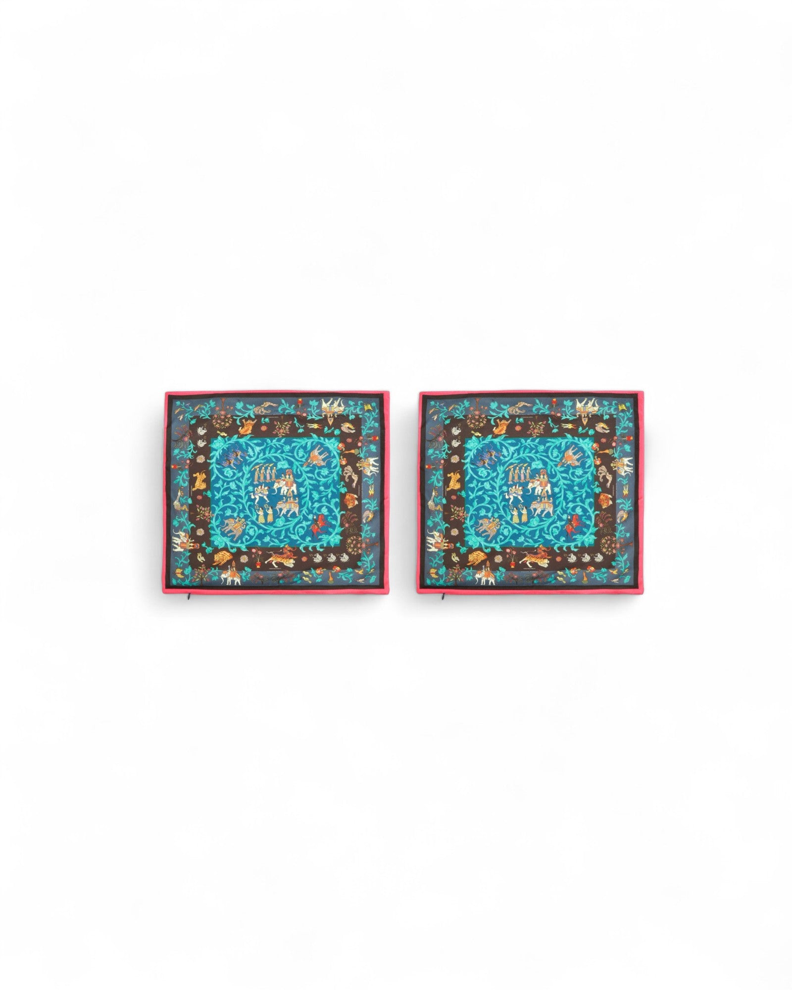 Silk Pillowcases – Square with Thai Fairy Tales Print (Set of 2)