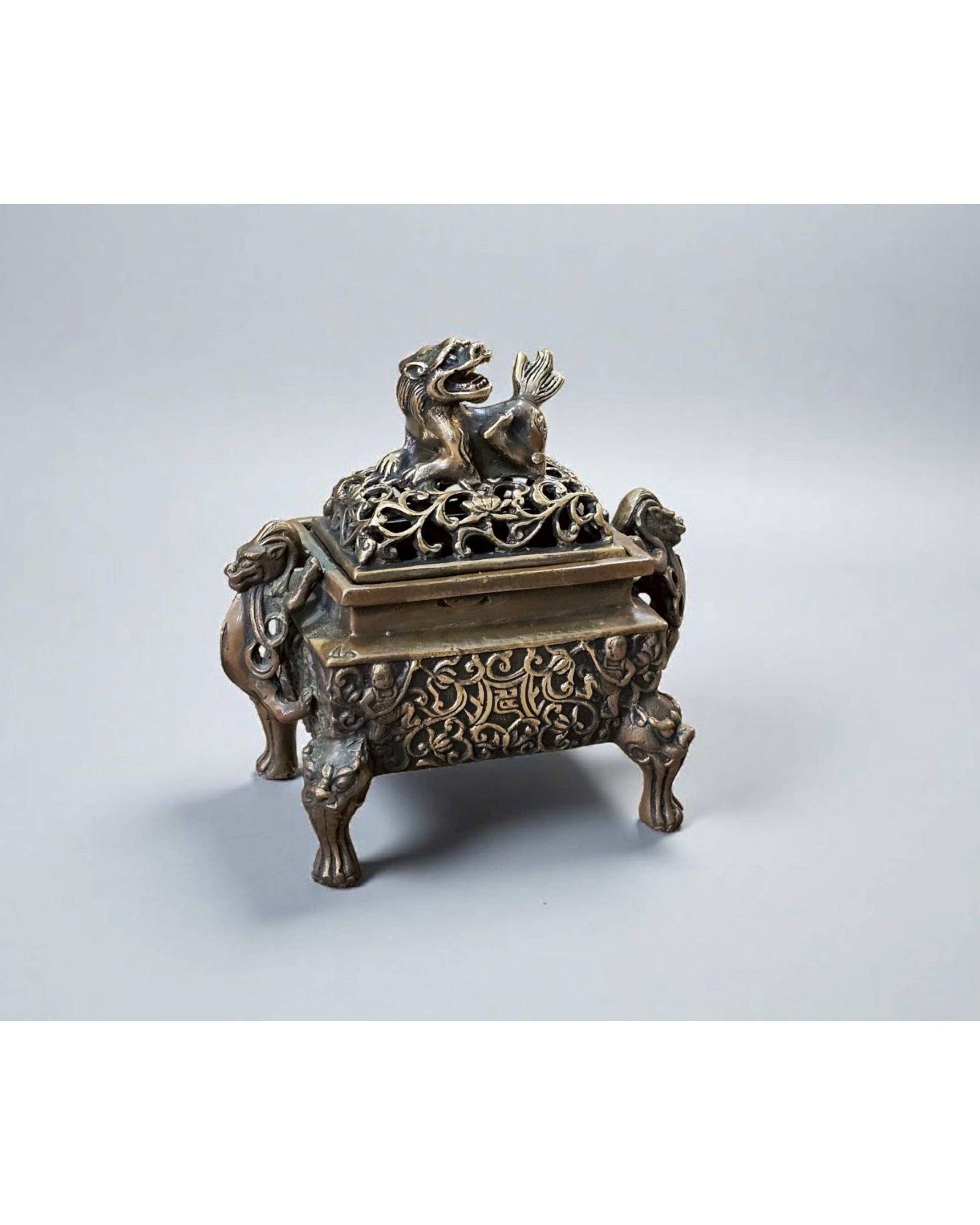 Bronze Censer with Kirin Finial