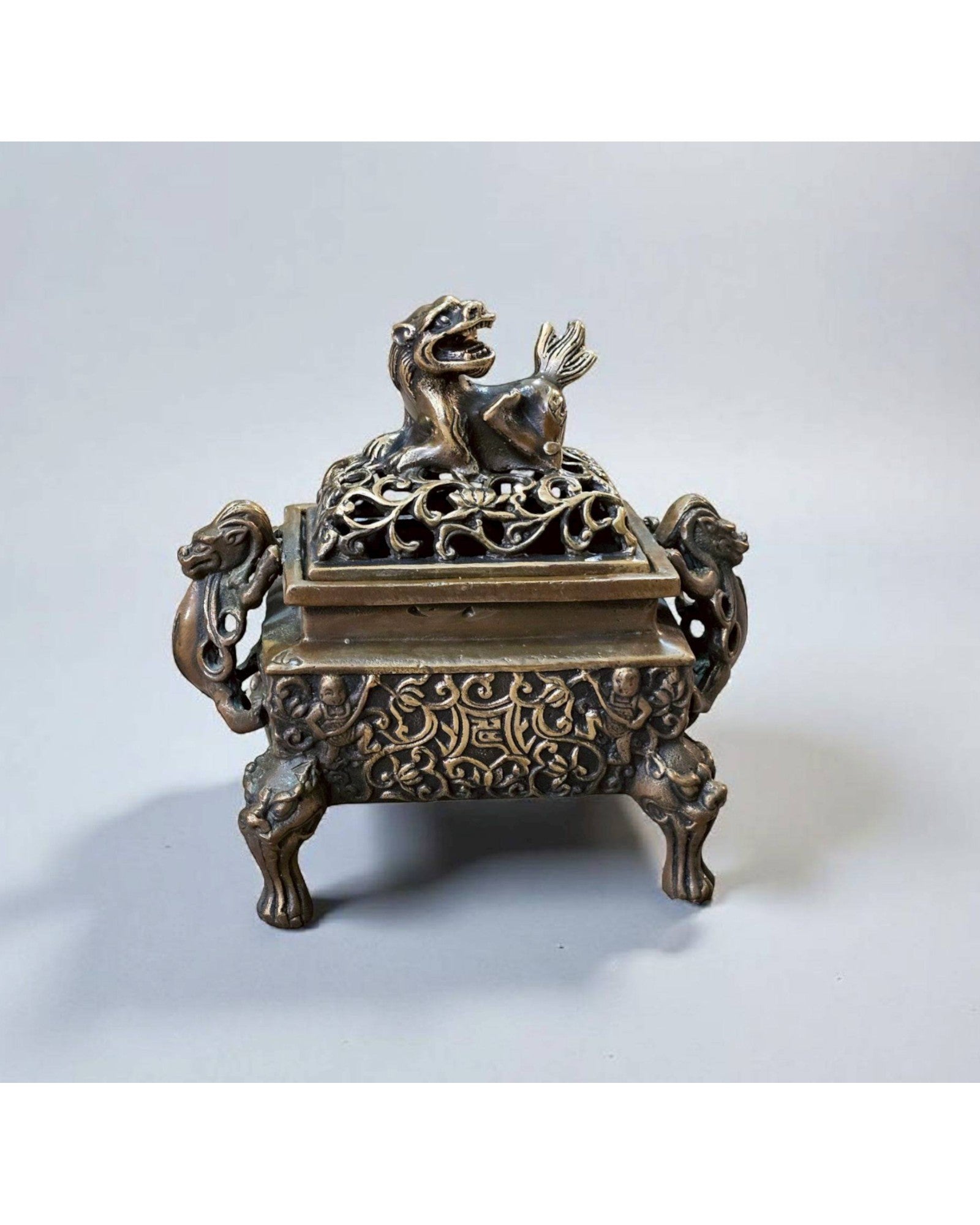 Bronze Censer with Kirin Finial