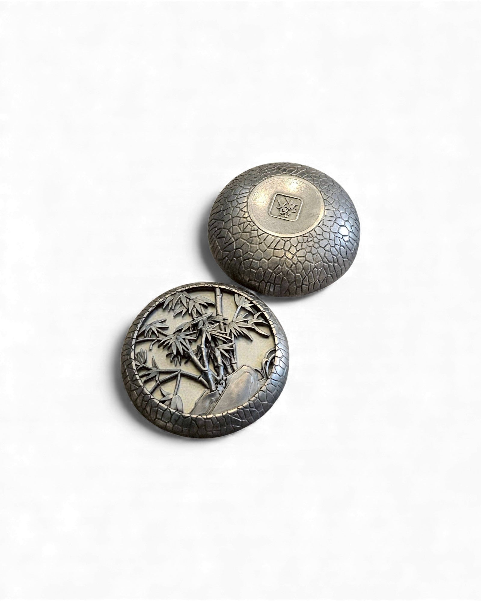 Silver Bamboo Incense & Ash Tray