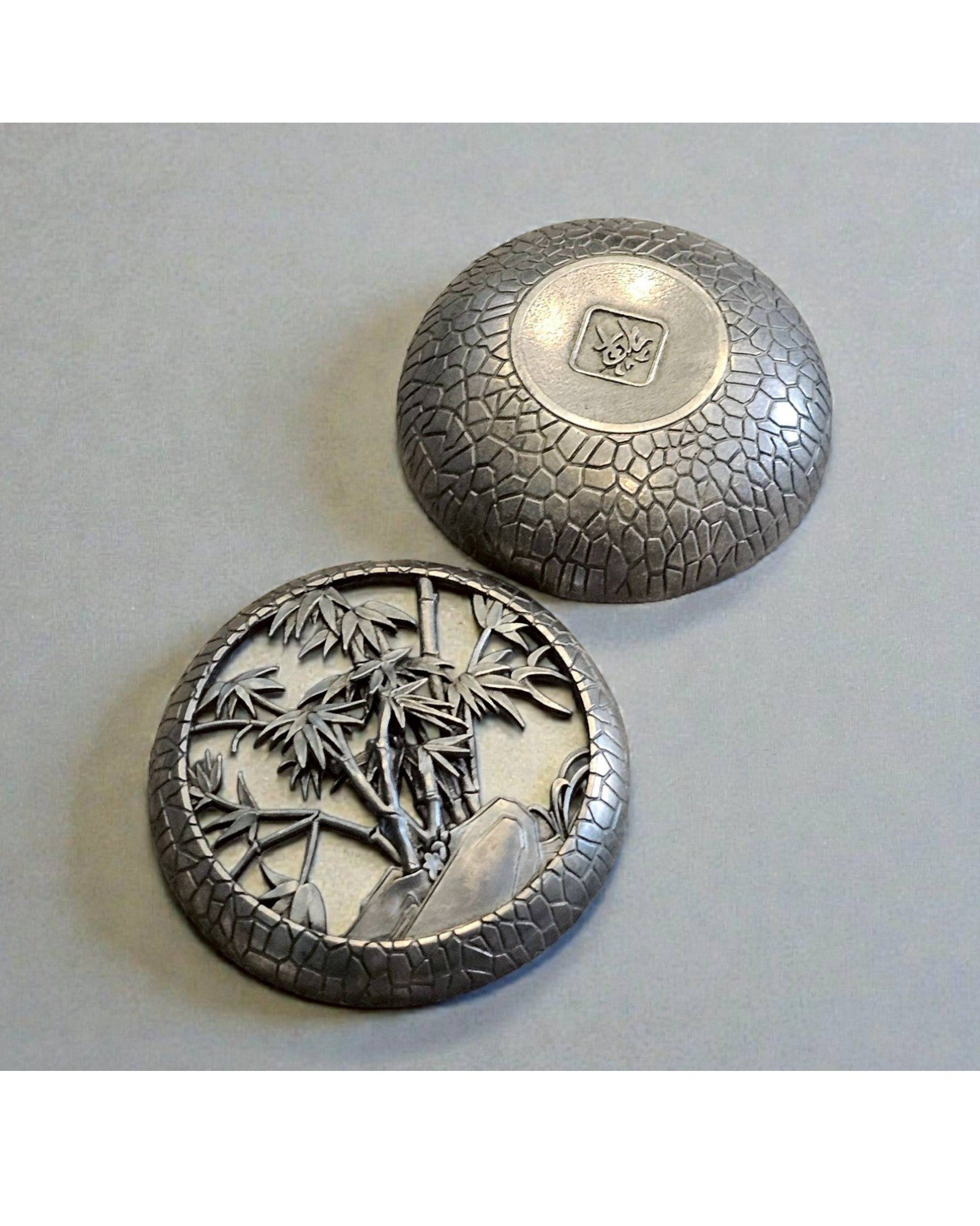 Silver Bamboo Incense & Ash Tray