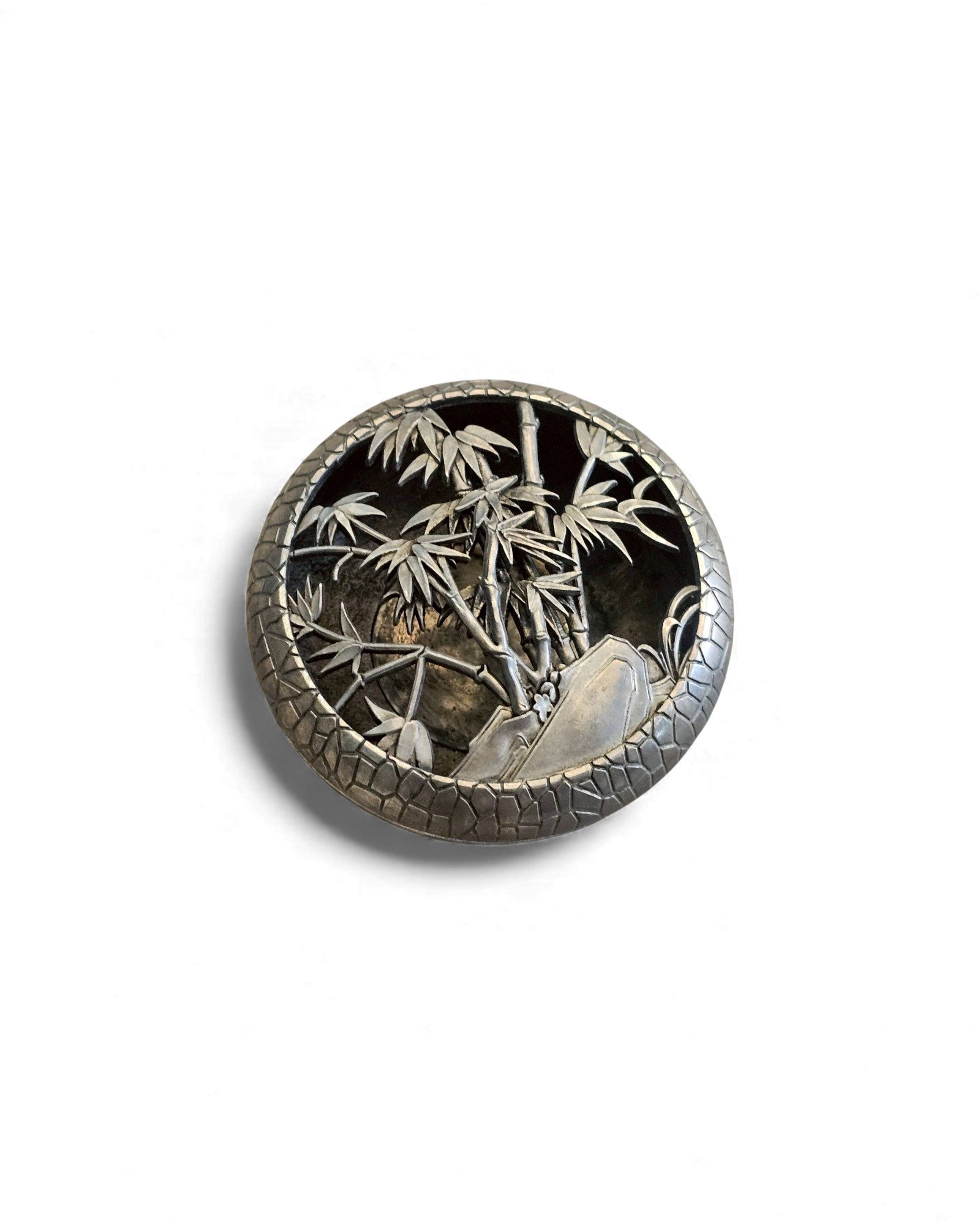 Silver Bamboo Incense & Ash Tray