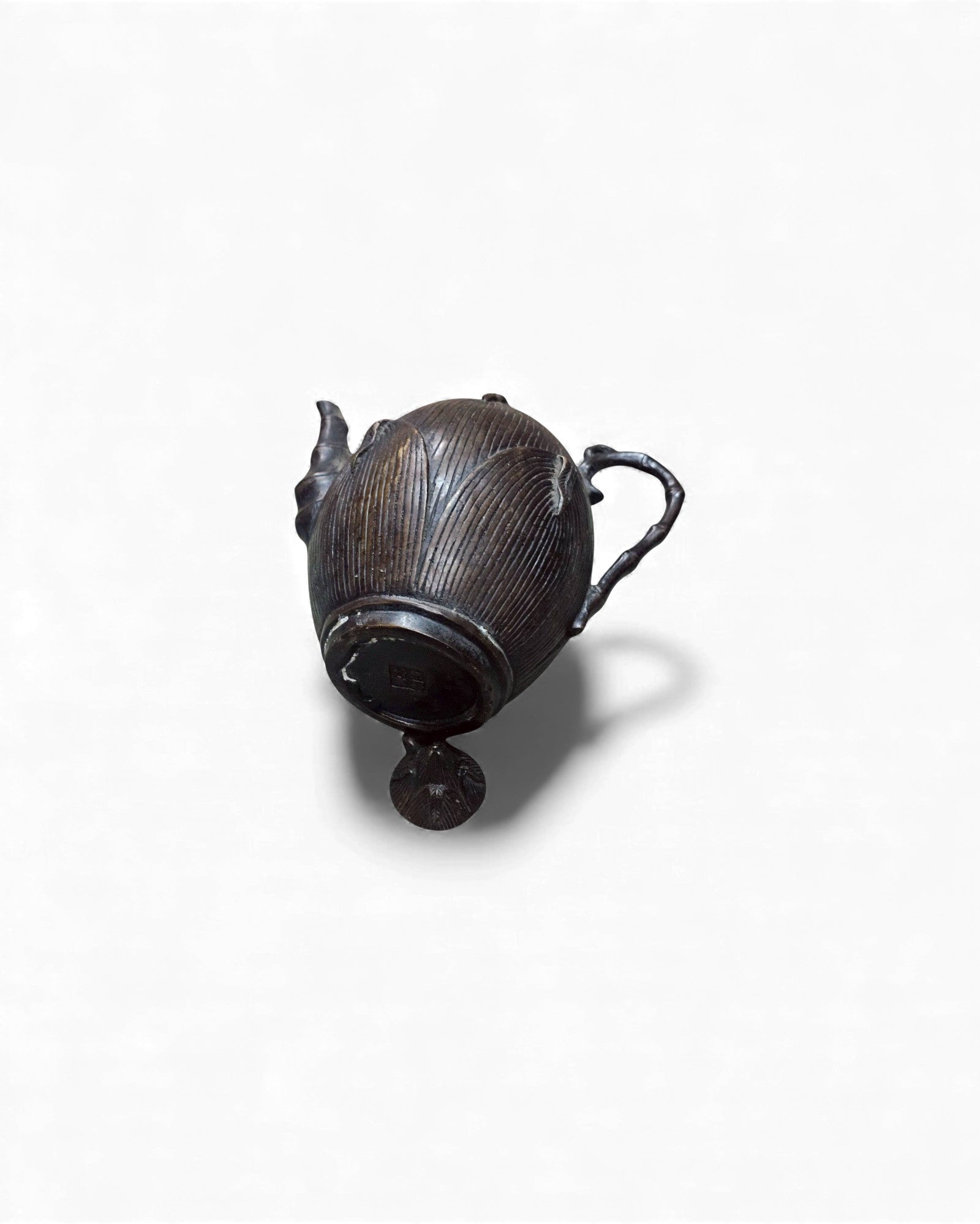 Chinese Yixing-Style Sculptural Teapot in Lotus Pod Form