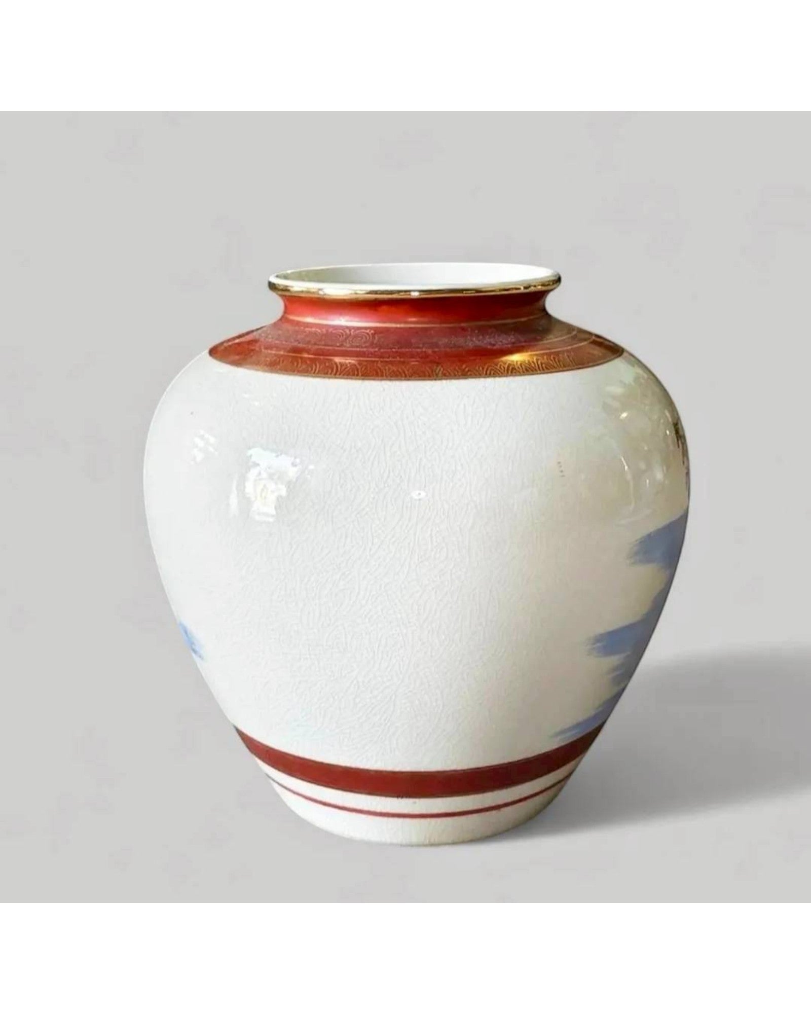 Antique Japanese Kutani Landscape Vase