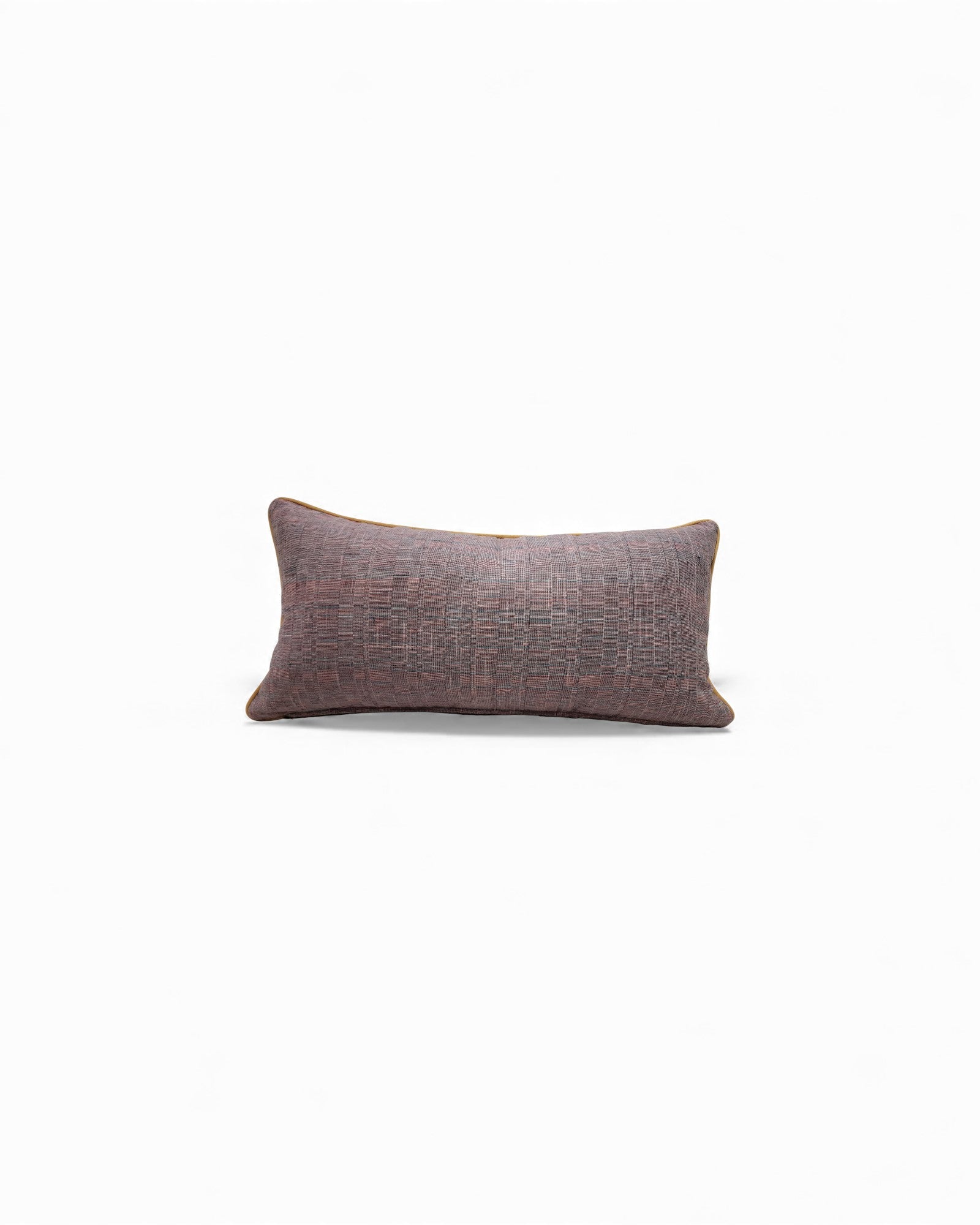 Lumba Cushion with Karen Hilltribe Centrepiece, Multicoloured piping - Light Purple