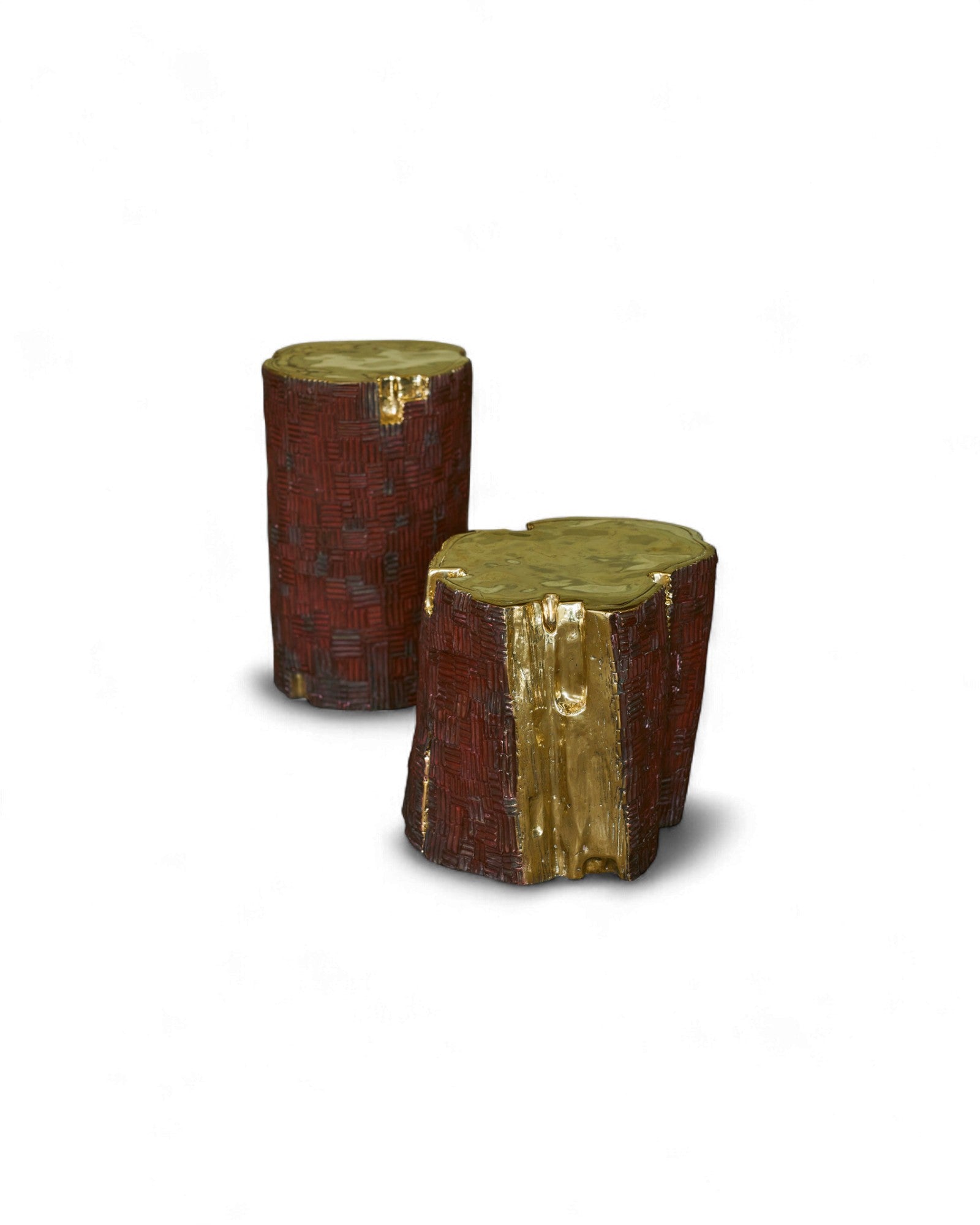 Living Collection Log Stool (S) - Polished Brass - Surround Living x Masaya