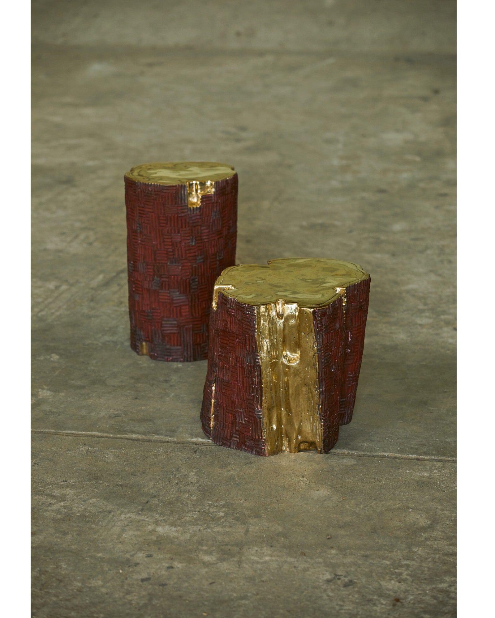 Living Collection Log Stool (S) - Polished Brass - Surround Living x Masaya
