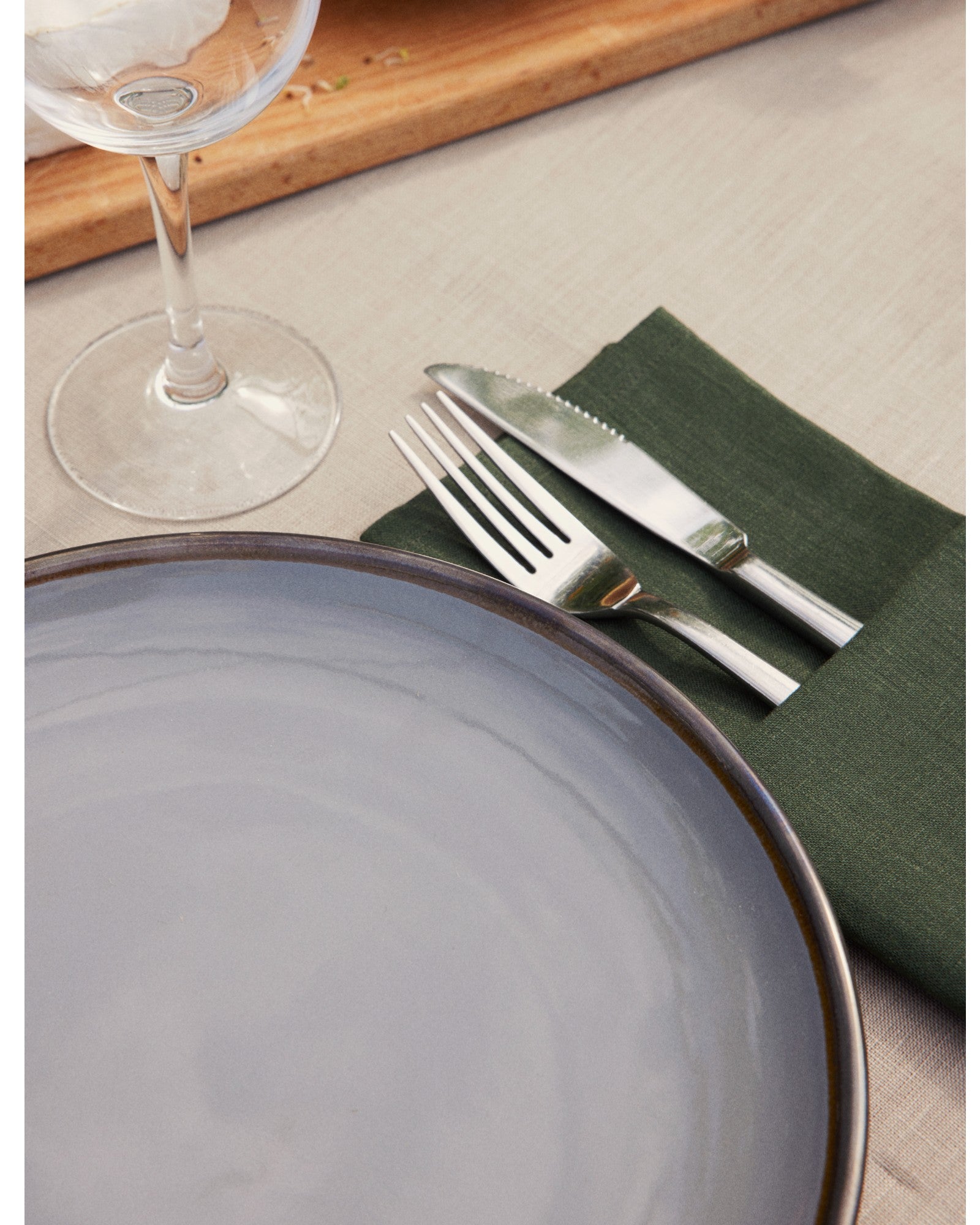 Pine Green Classic Linen Napkins - Set of 4