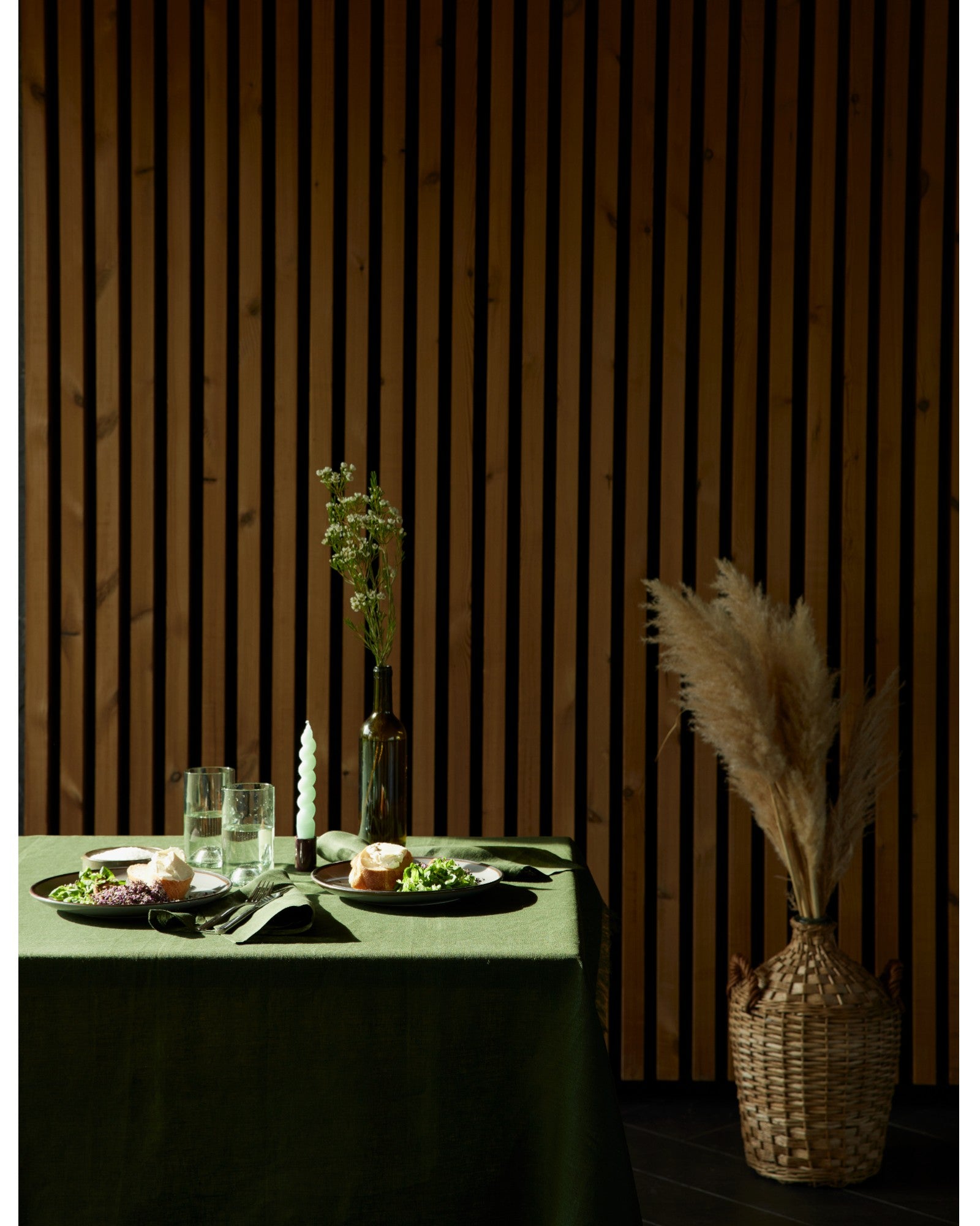 Pine Green, Classic Linen Tablecloth