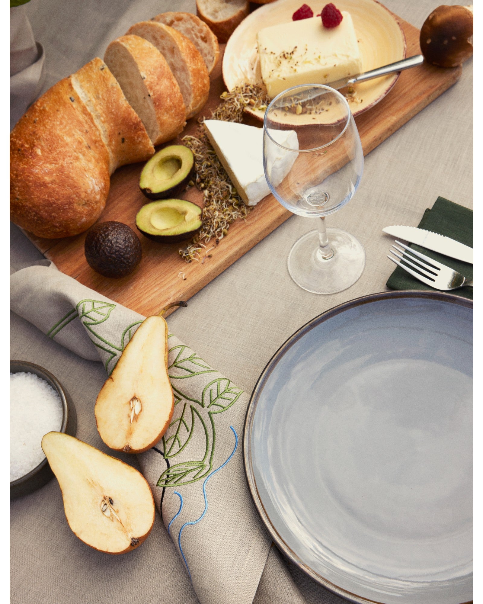 Stone, Classic Linen Tablecloth