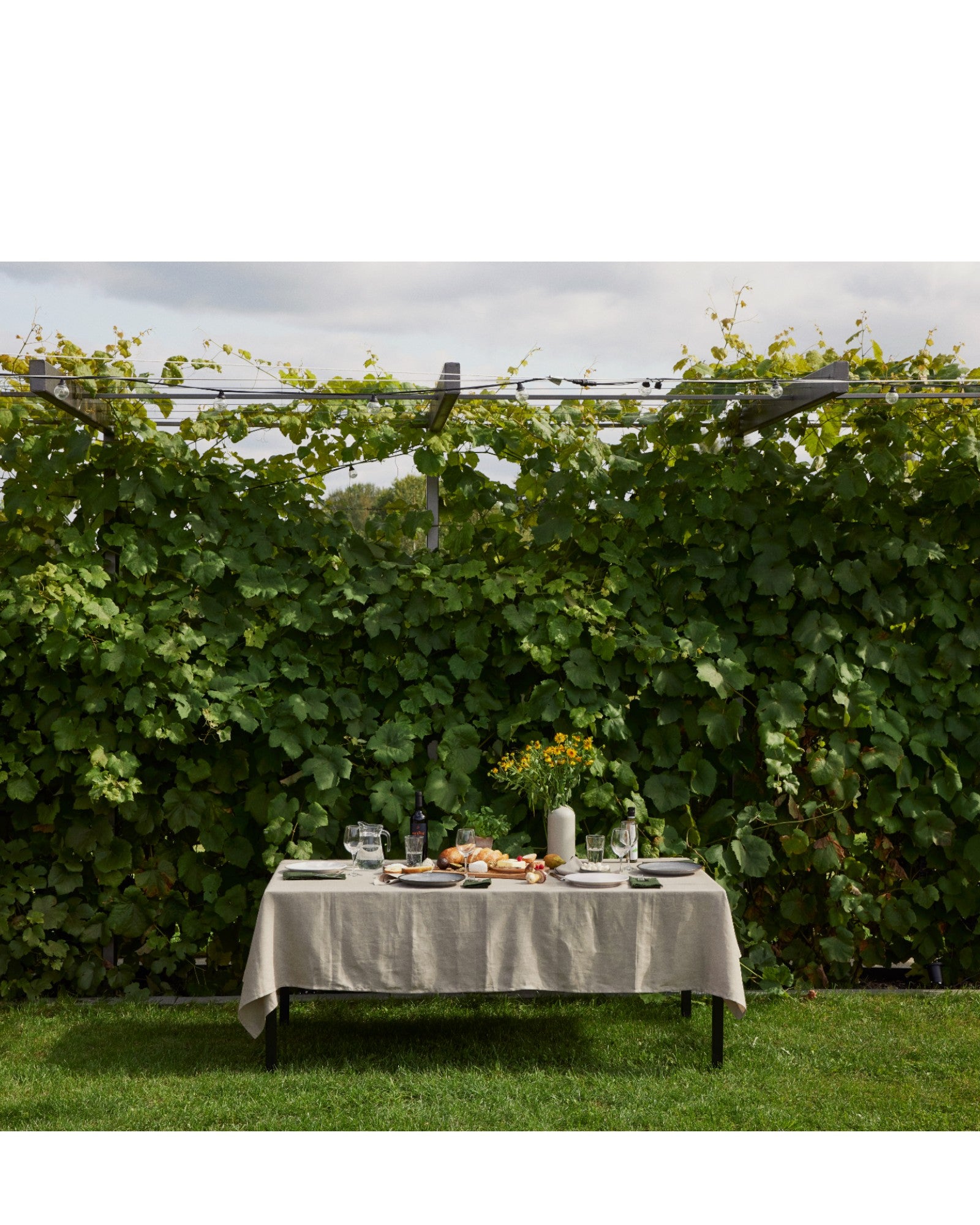 Stone, Classic Linen Tablecloth