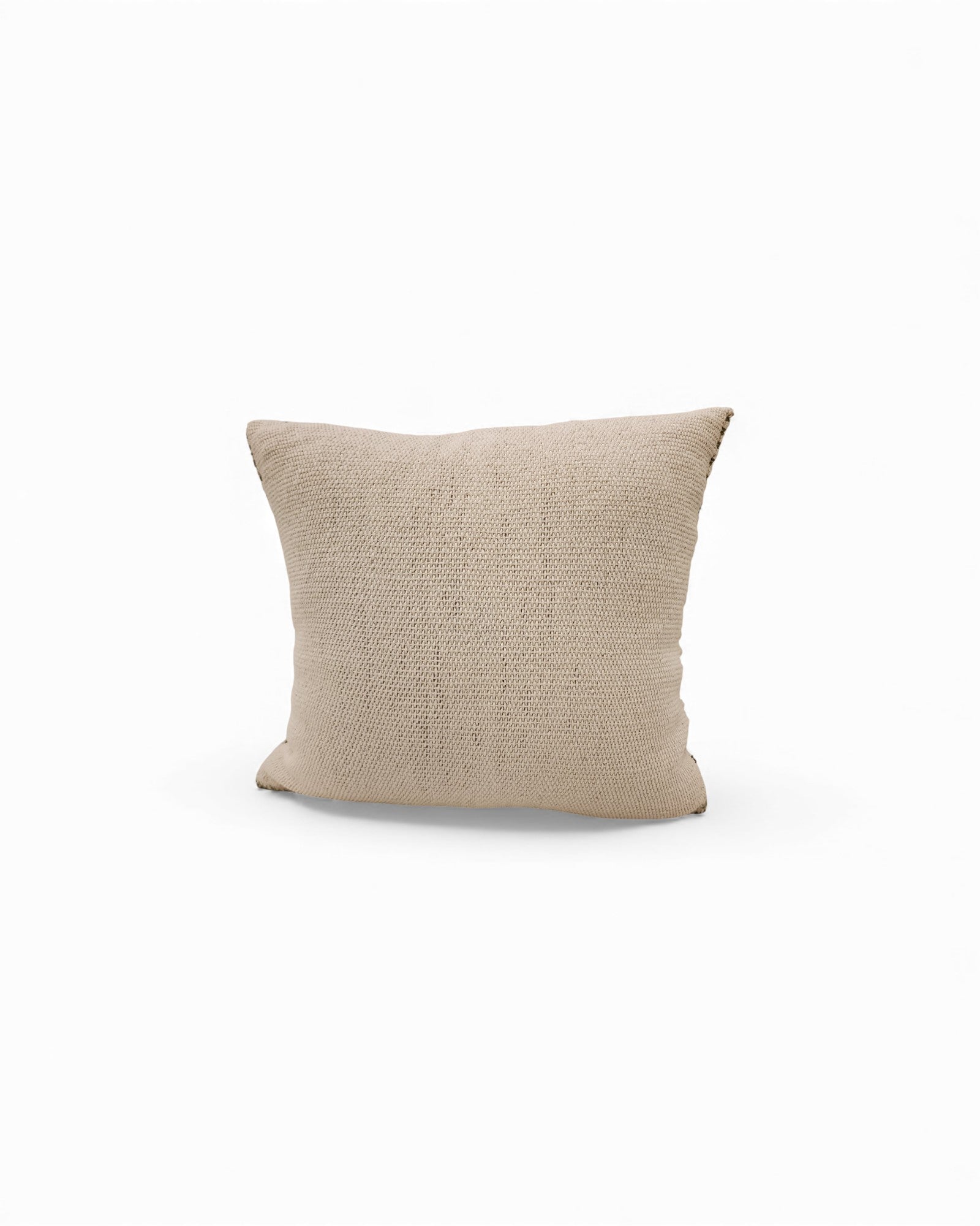 Handwoven Waist Loom Weave Cushion - White