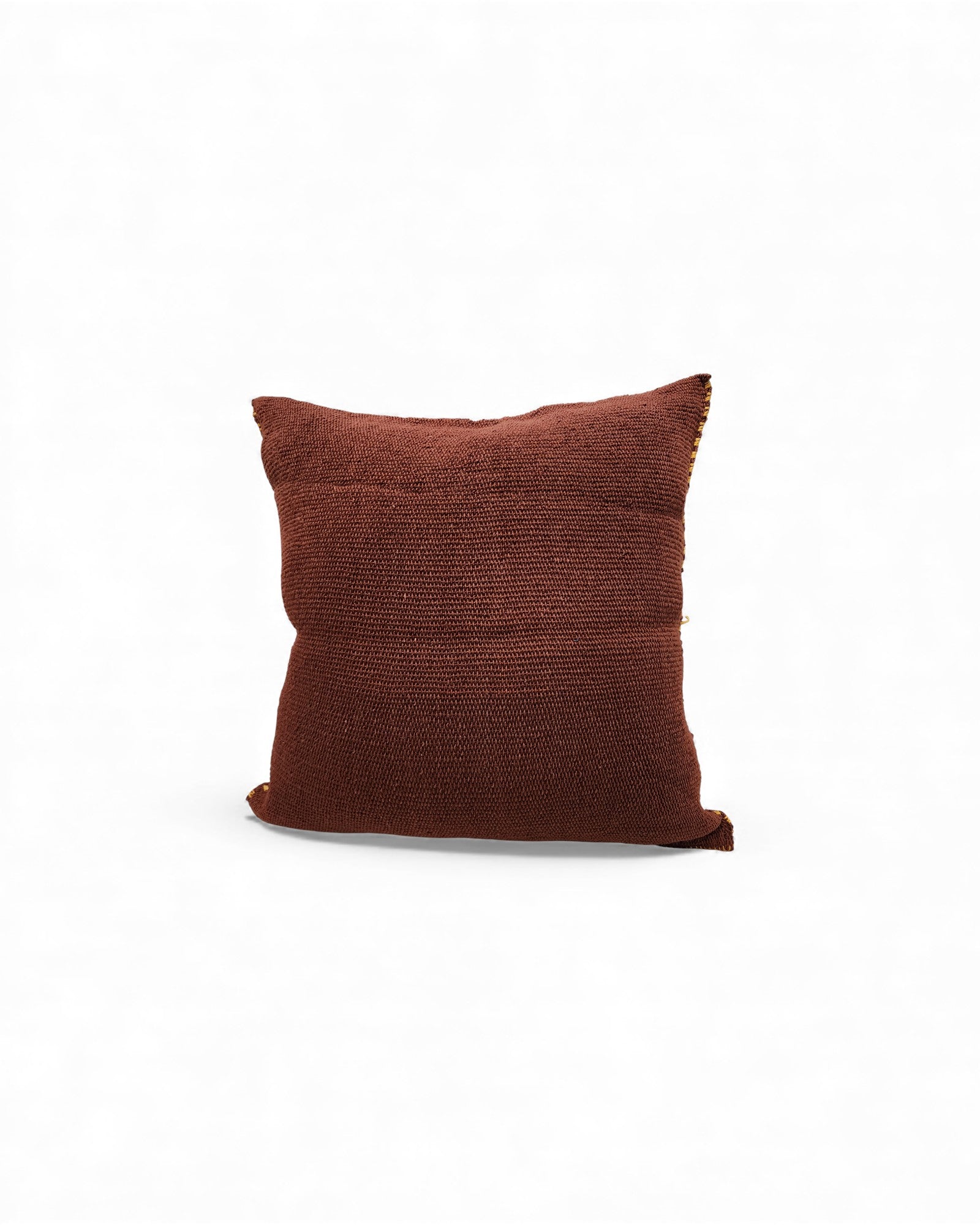 Handwoven Waist Loom Weave Cushion - Dark Brown
