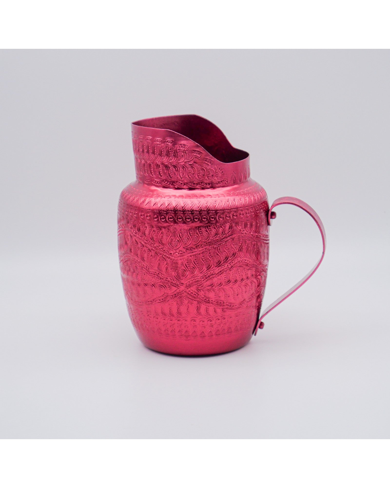 Thai Embossed Metal Water Jug
