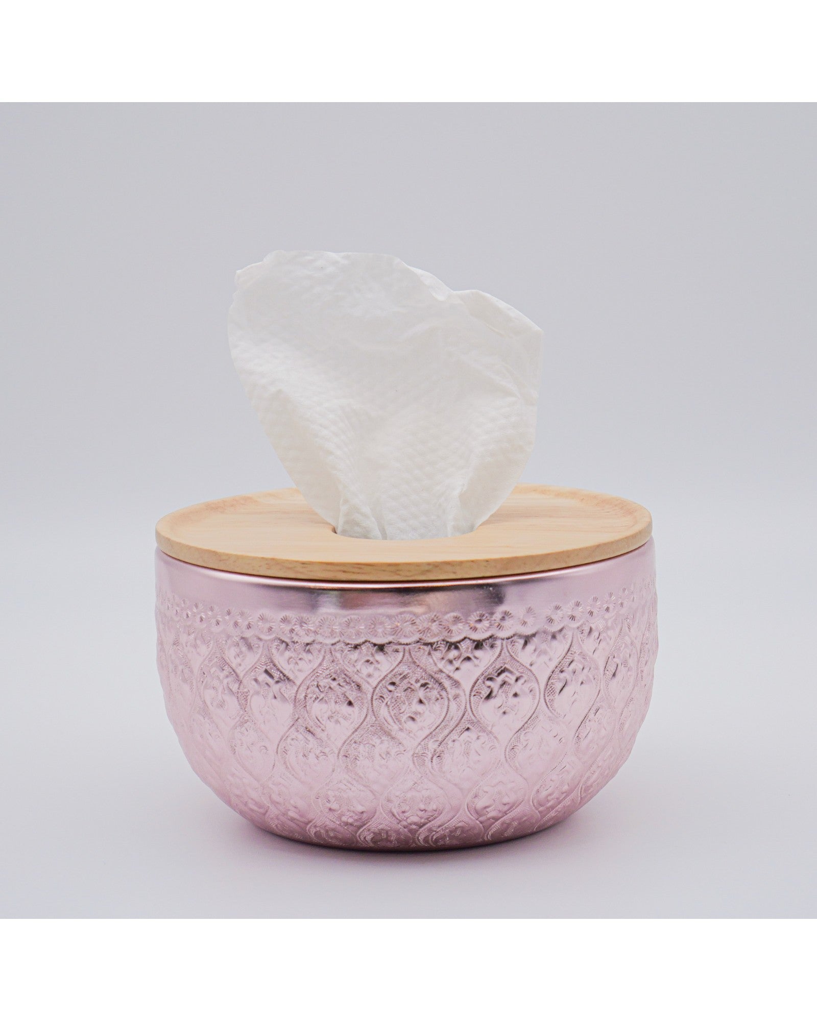 Suchai Pop Up Thai Embossed Aluminium Bowl Tissue Holder - 14cm - Surround Living - 9