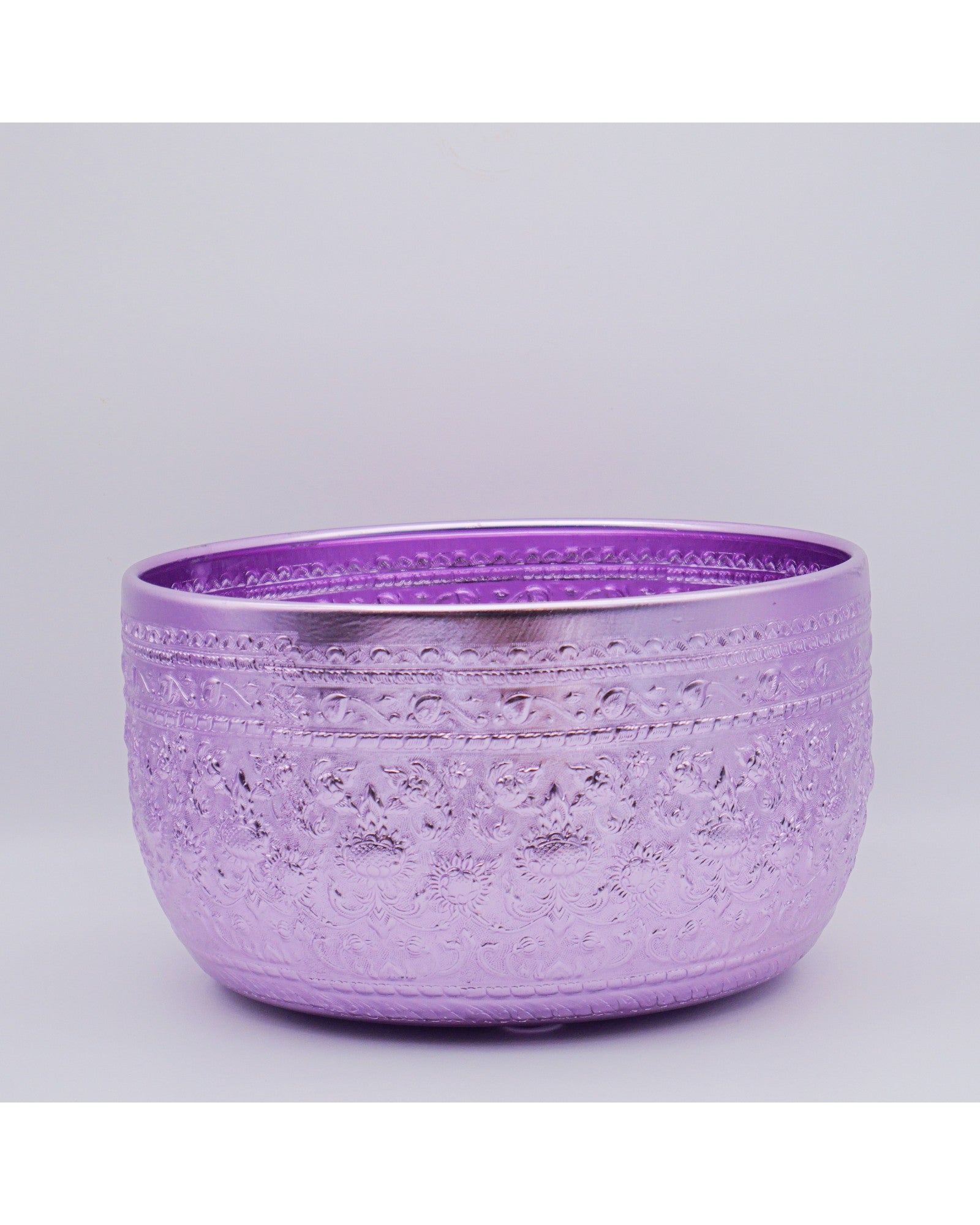 Thai Embossed Aluminium Bowl (L) - 30cm