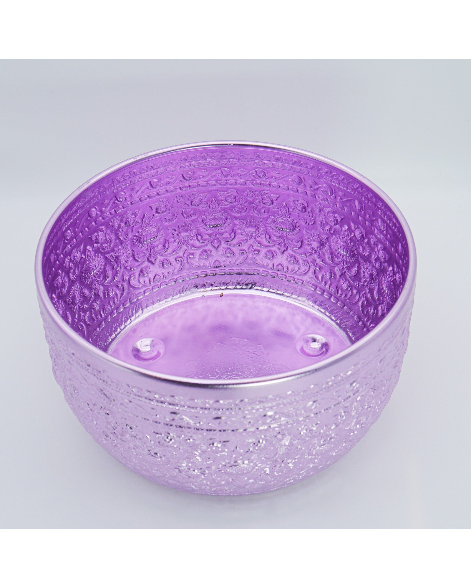 Thai Embossed Aluminium Bowl (L) - 30cm