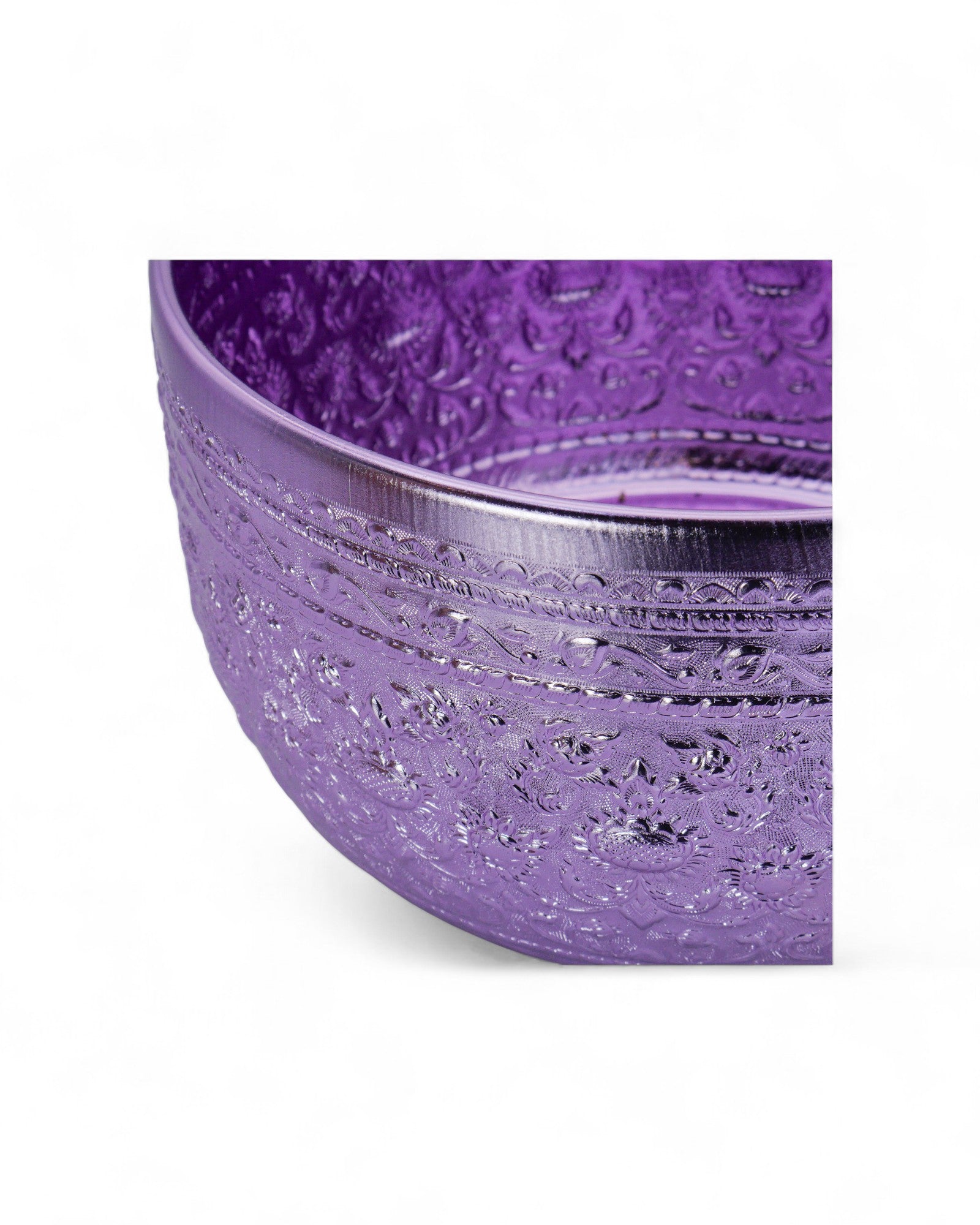 Thai Embossed Aluminium Bowl (L) - 30cm