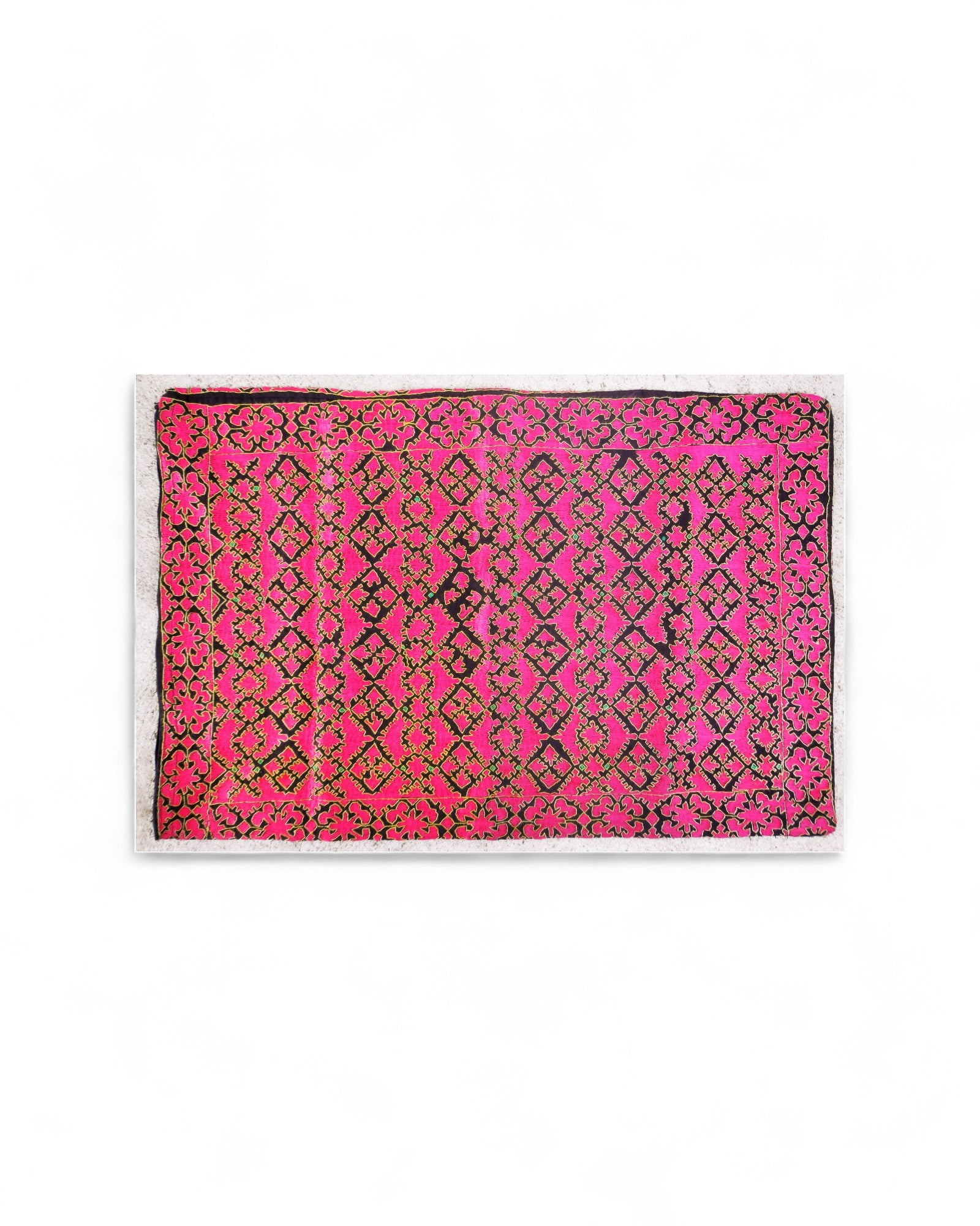 Black Cotton Pillow Case with Silk Embroidery — Swat Valley