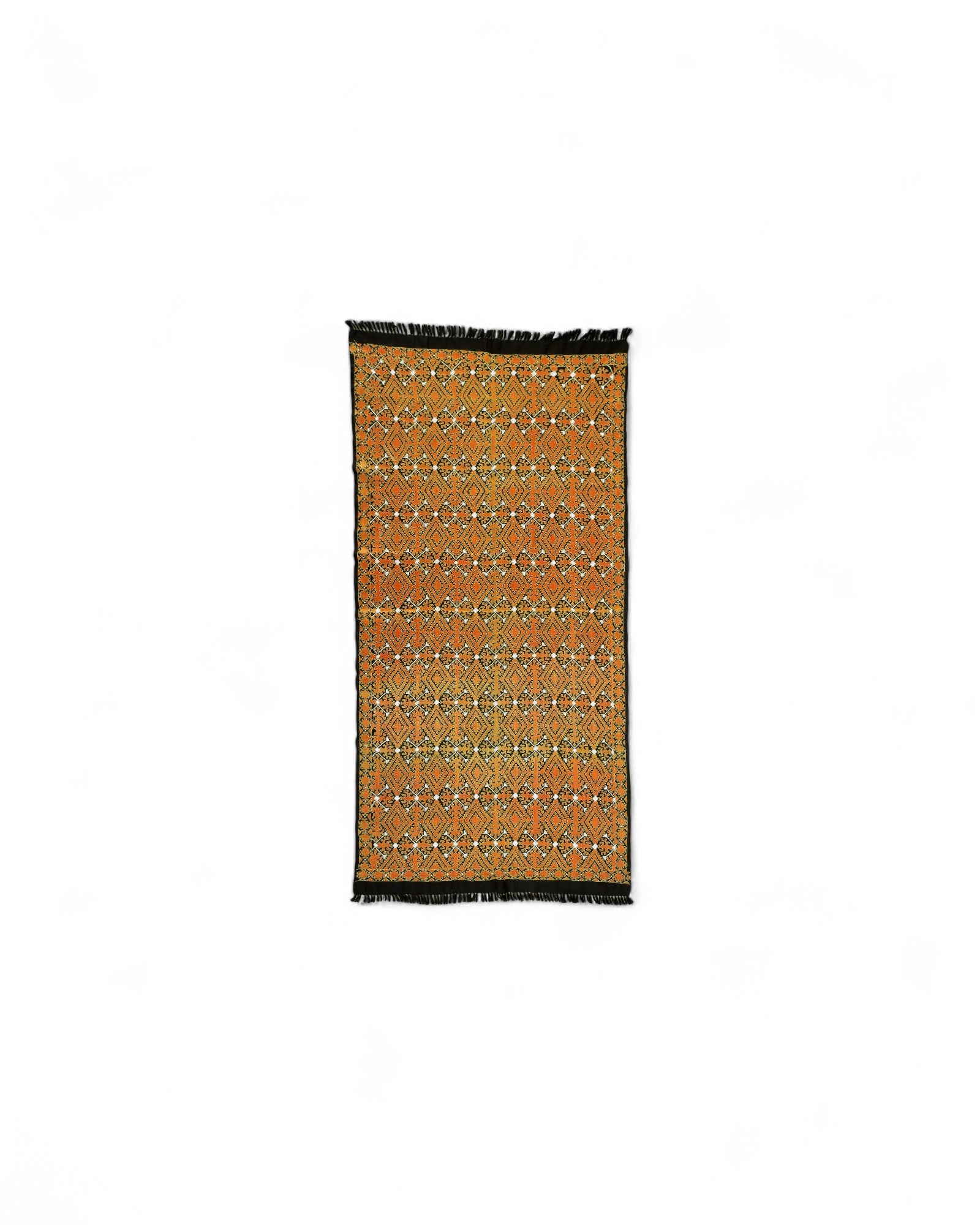 Hand-Embroidered Swati Silk-on-Wool Shawl